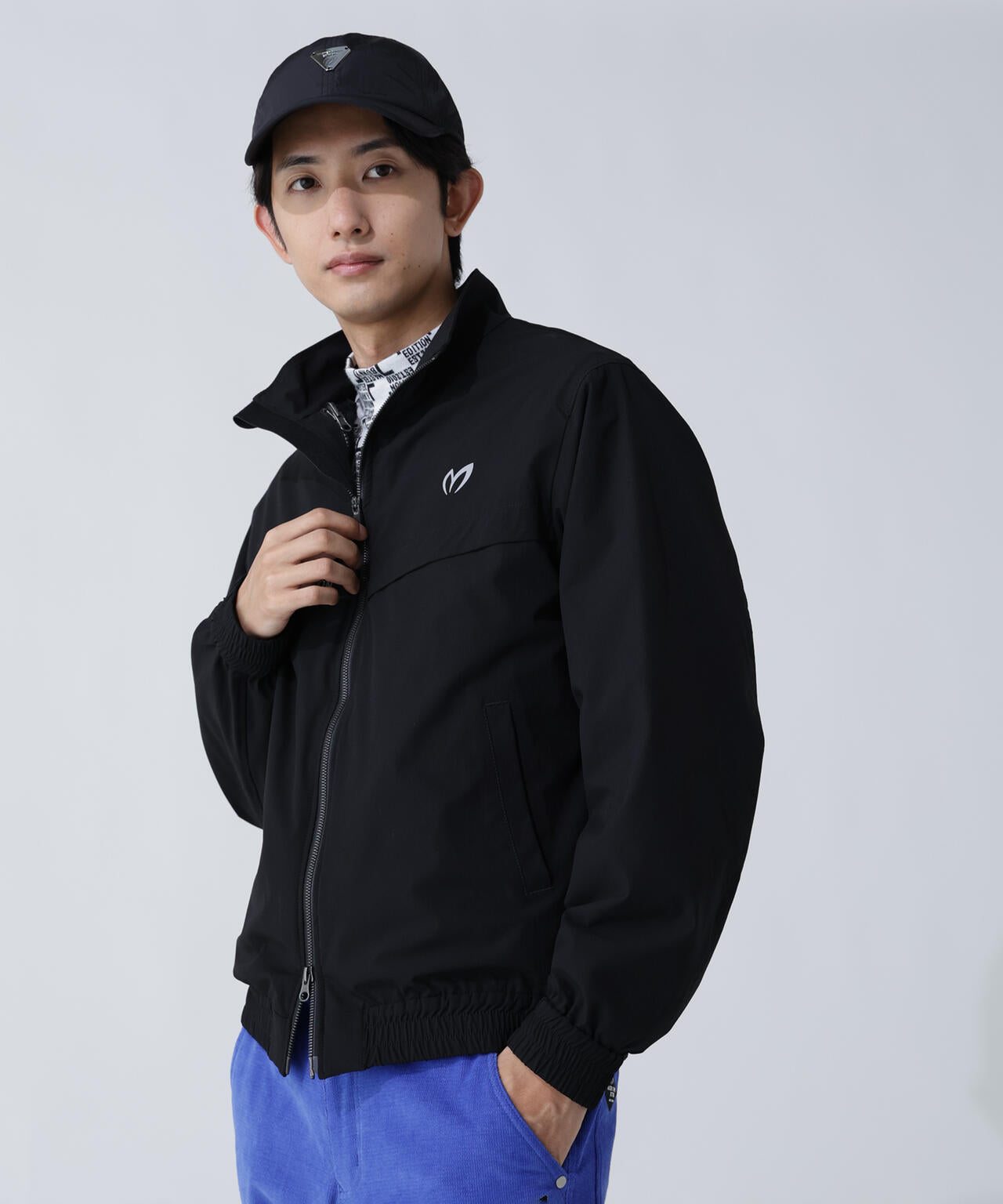 ストレッチリップストップ×高密度ツイル レイヤードブルゾン