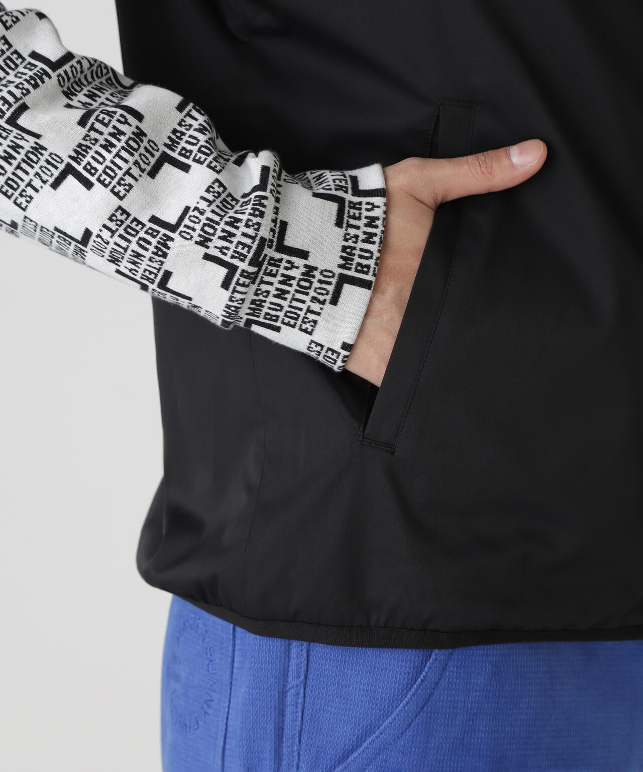 ストレッチリップストップ×高密度ツイル レイヤードブルゾン