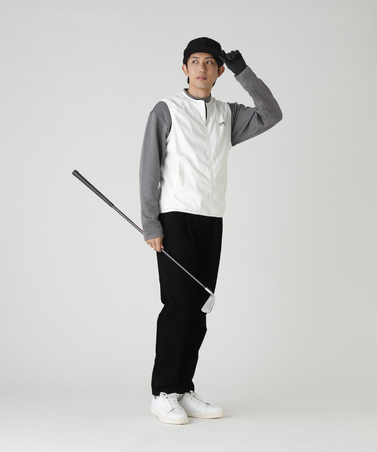 ストレッチリップストップ×高密度ツイル レイヤードブルゾン