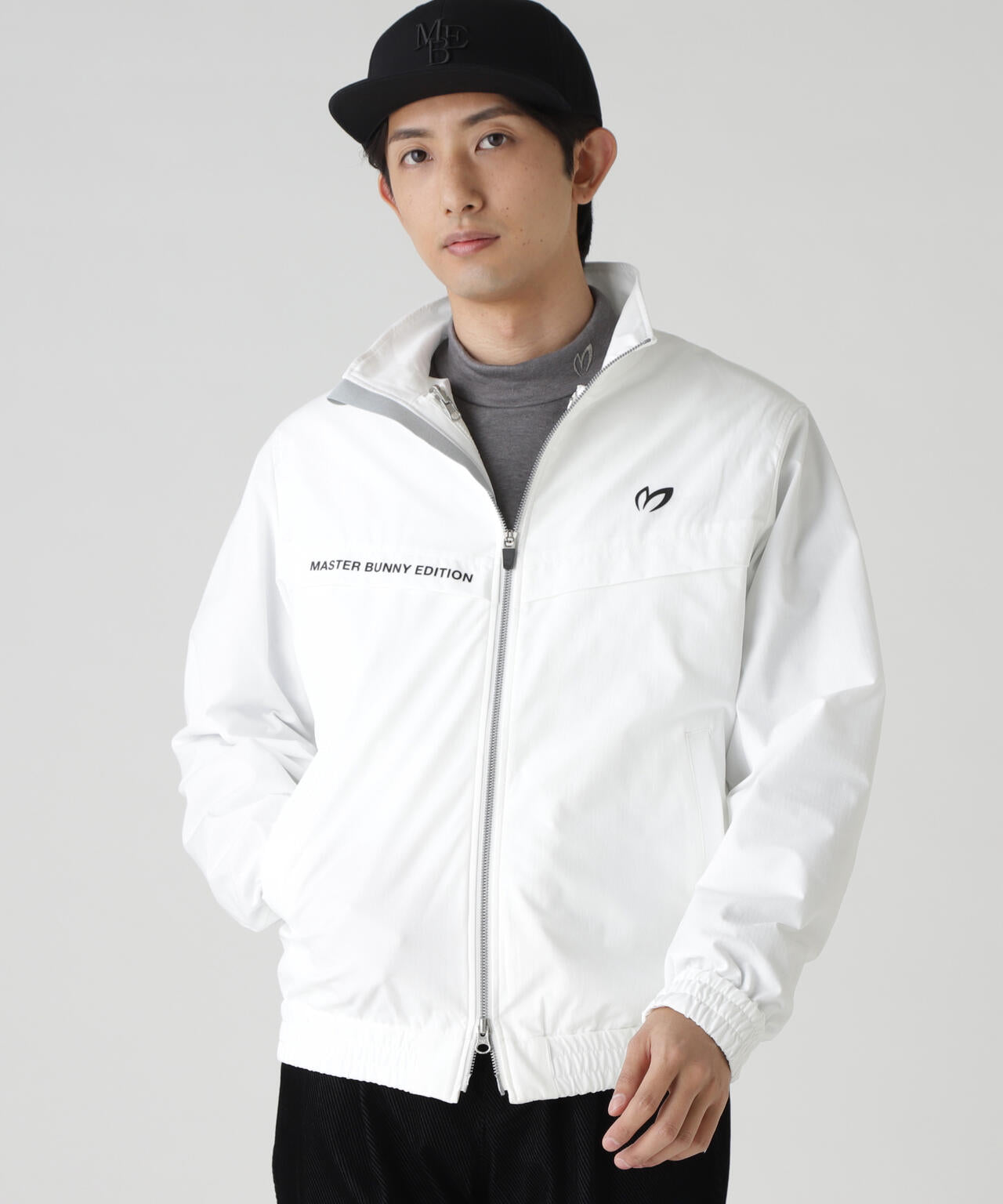 ストレッチリップストップ×高密度ツイル レイヤードブルゾン