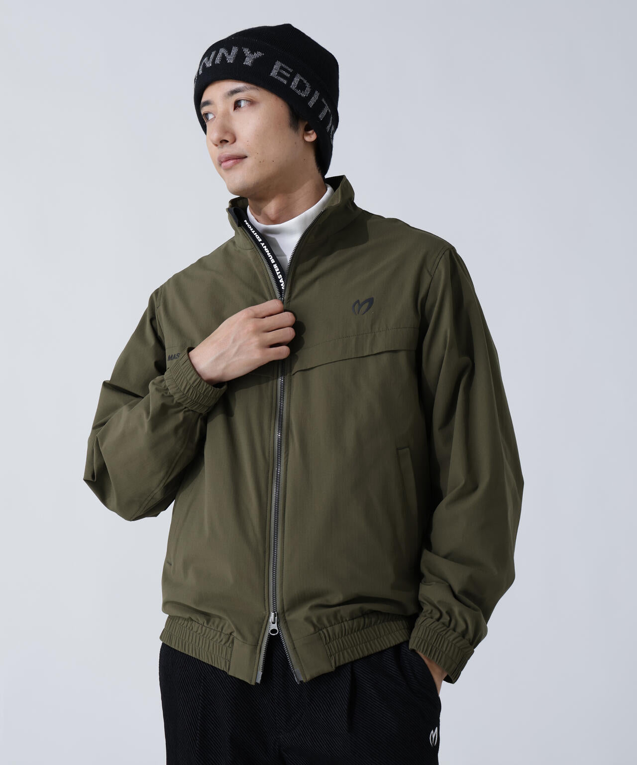 ストレッチリップストップ×高密度ツイル レイヤードブルゾン