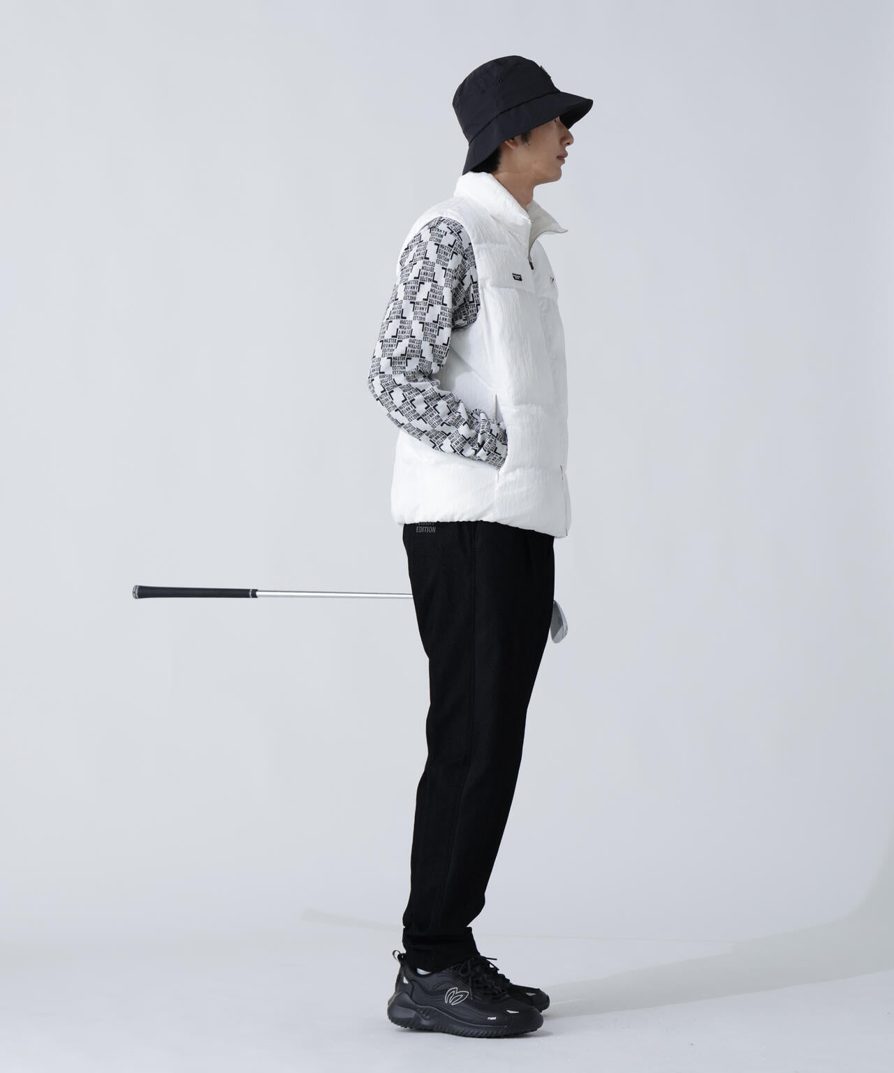 ナイロンリップ中綿フルジップベスト