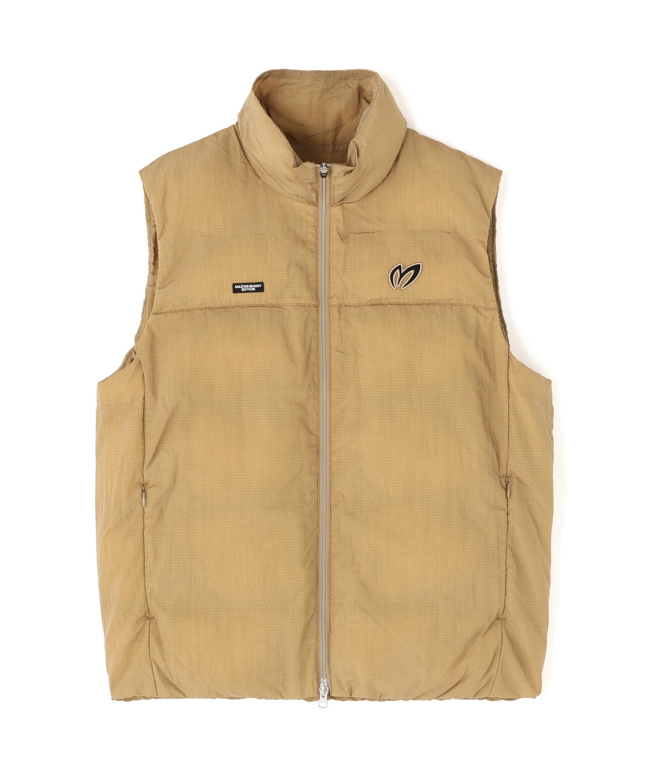 ナイロンリップ中綿フルジップベスト