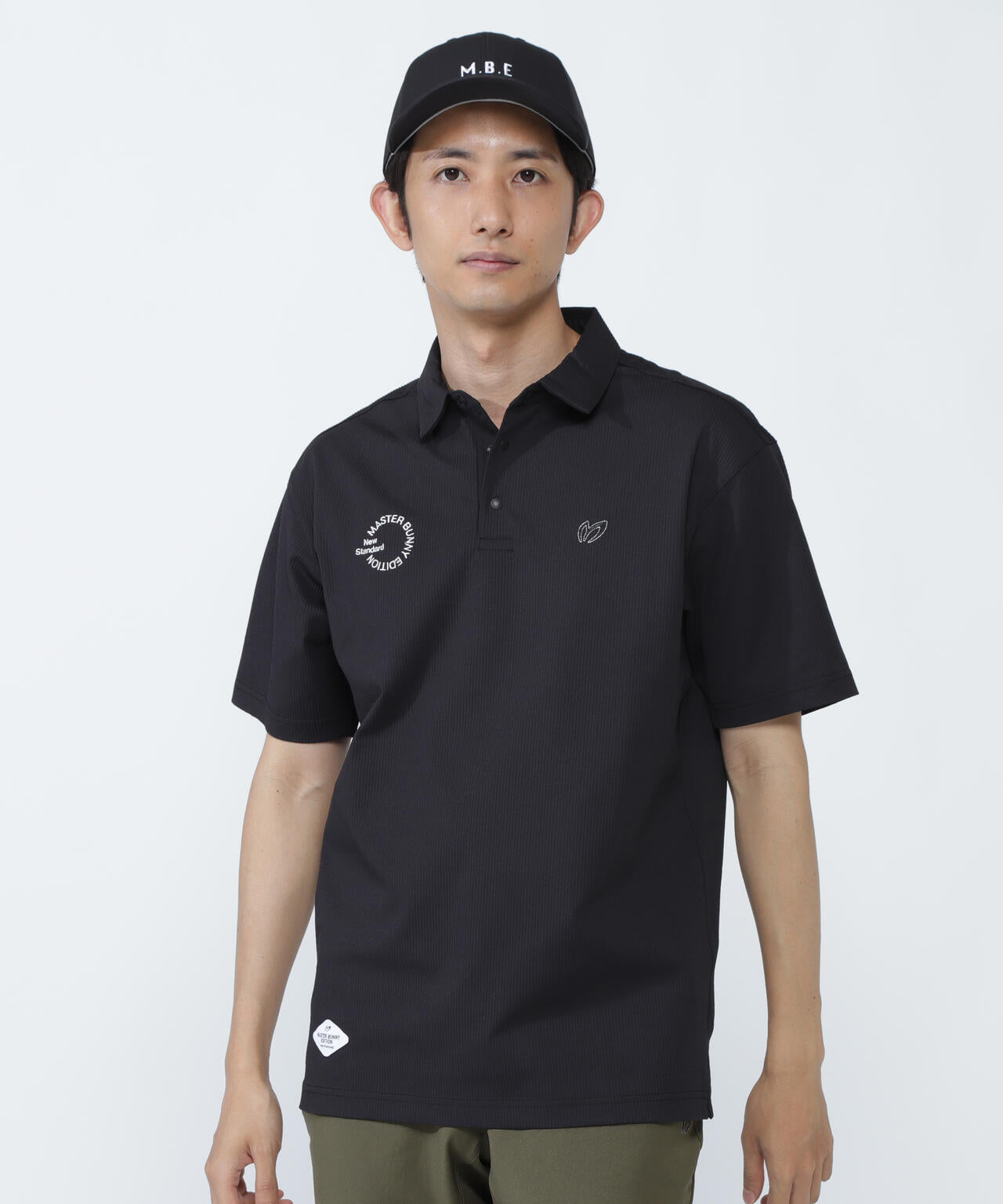 ストライプサッカー4WAYストレッチ半袖ポロシャツ