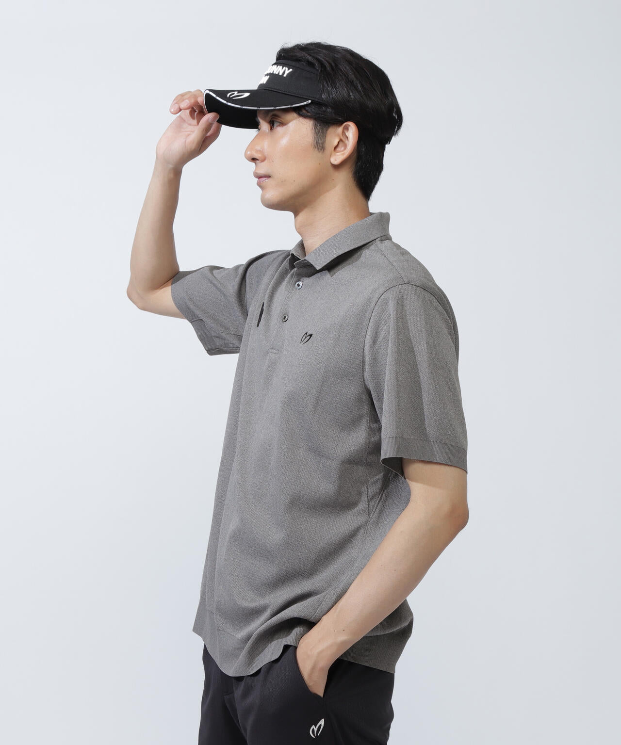 ハニカムリブスタート半袖ポロシャツ