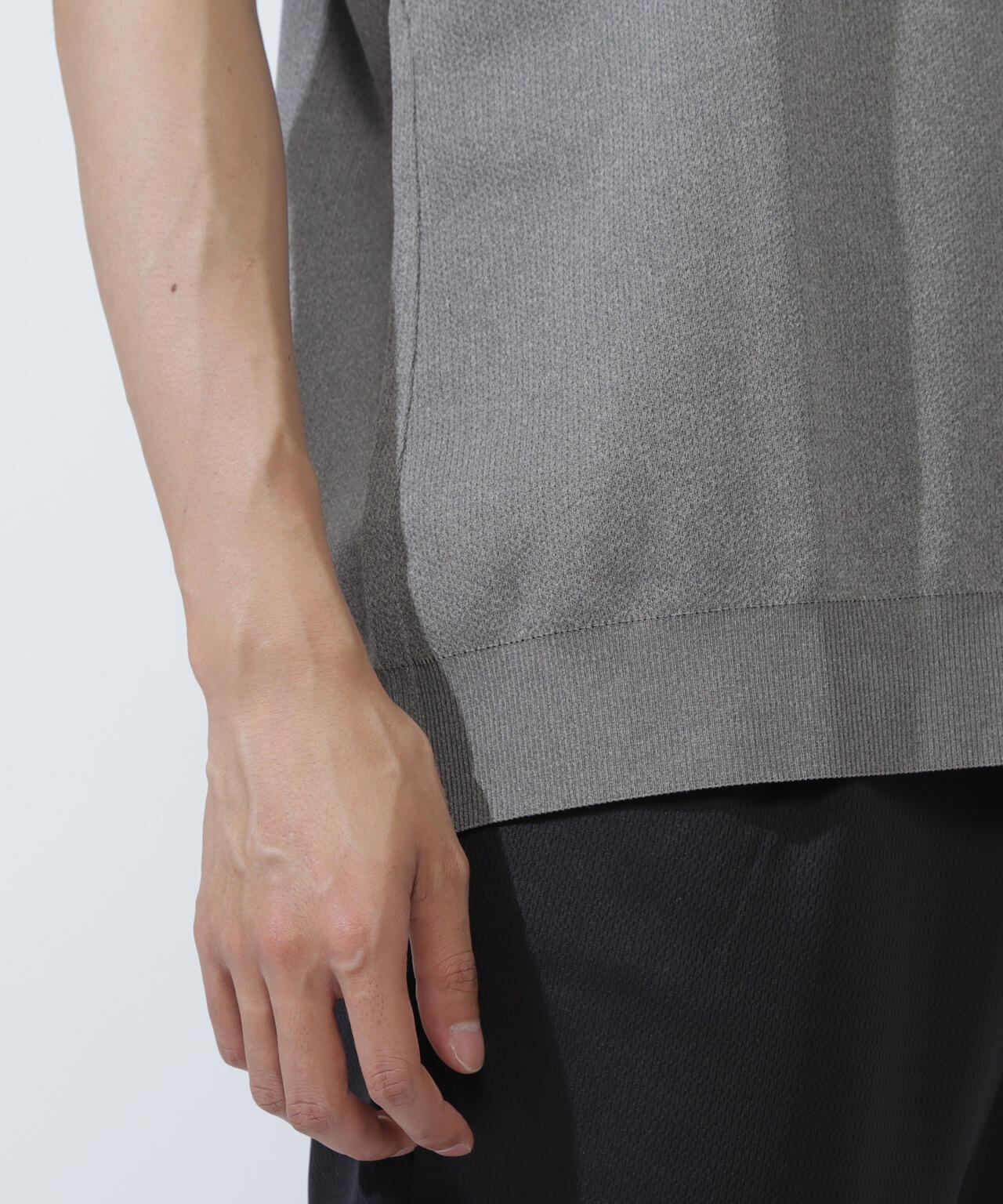 ハニカムリブスタート半袖ポロシャツ