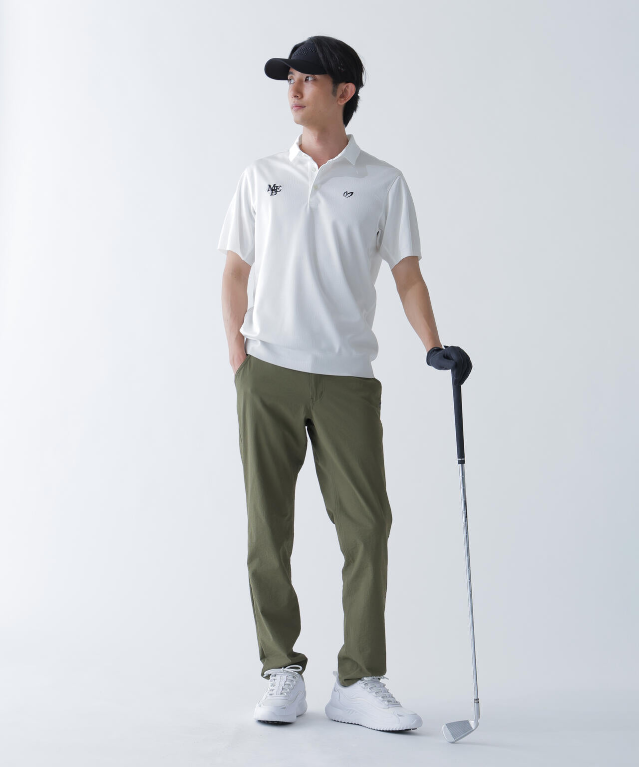 ハニカムリブスタート半袖ポロシャツ