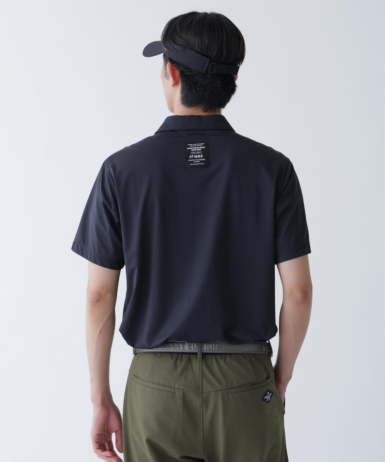 クロスミントサークルジャガード半袖ポロシャツ