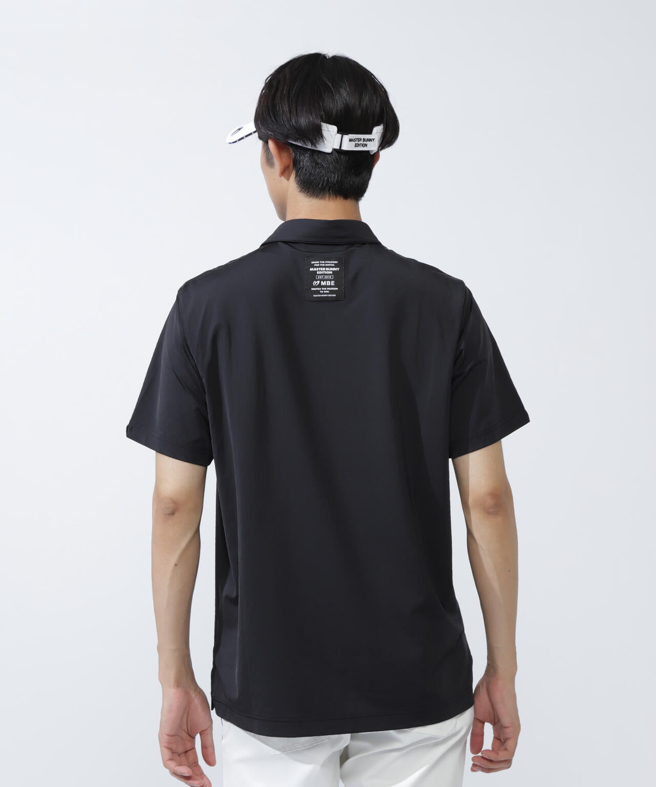 クロスミントサークルジャガード半袖ポロシャツ