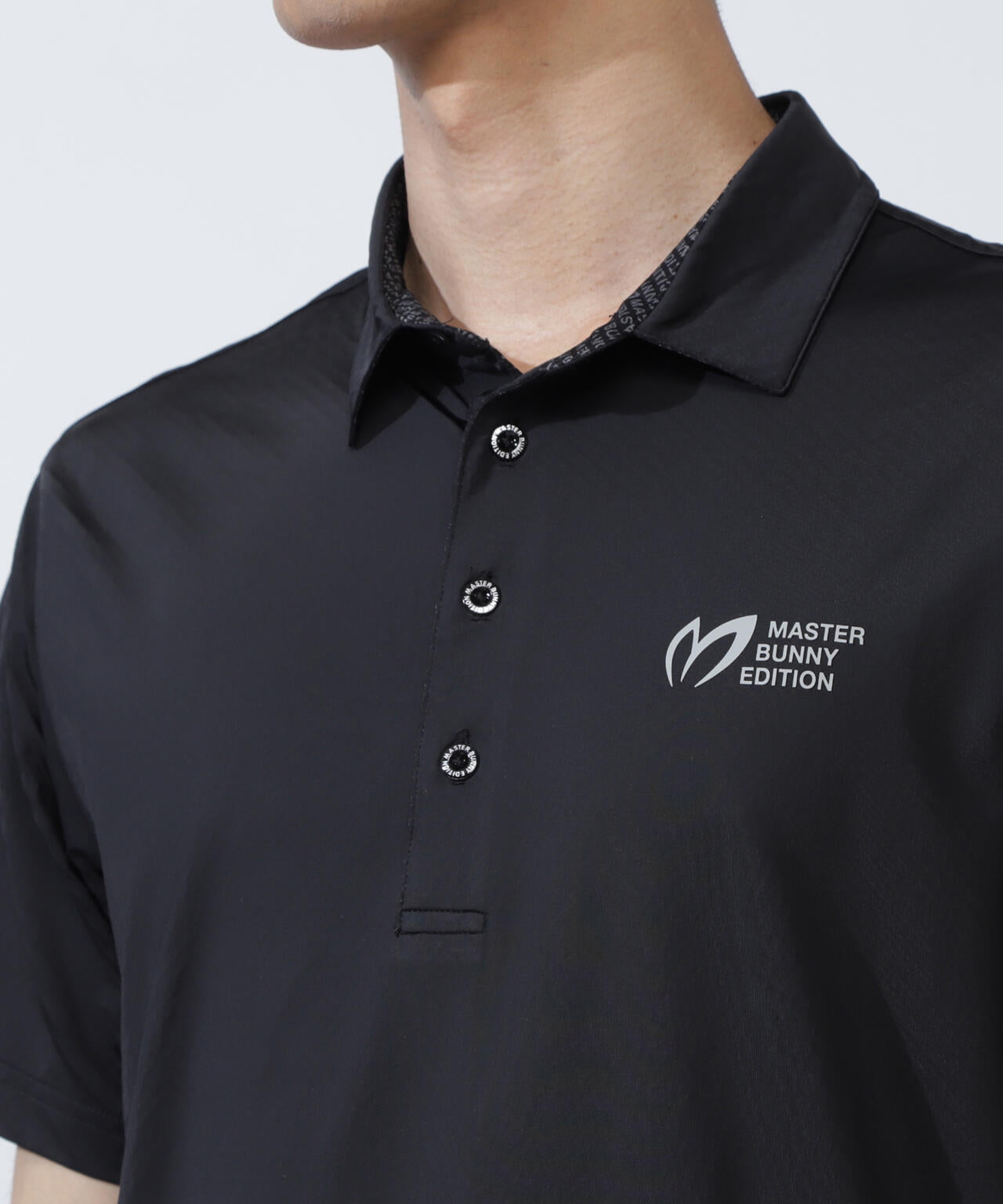 クロスミントサークルジャガード半袖ポロシャツ