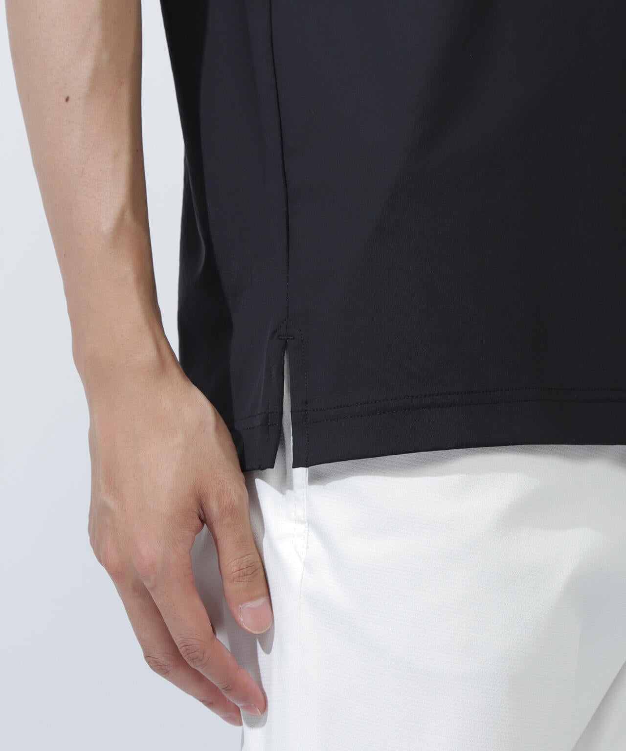 クロスミントサークルジャガード半袖ポロシャツ