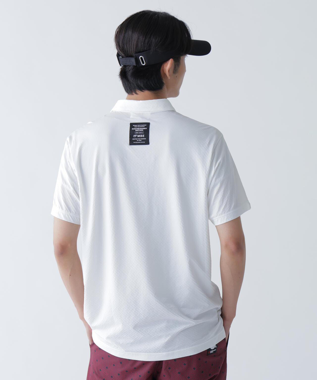 クロスミントサークルジャガード半袖ポロシャツ