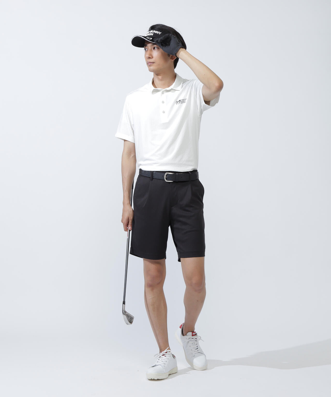 クロスミントサークルジャガード半袖ポロシャツ