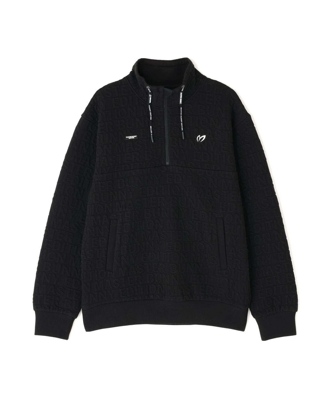 ロゴキルトジャガードハーフジップアップ