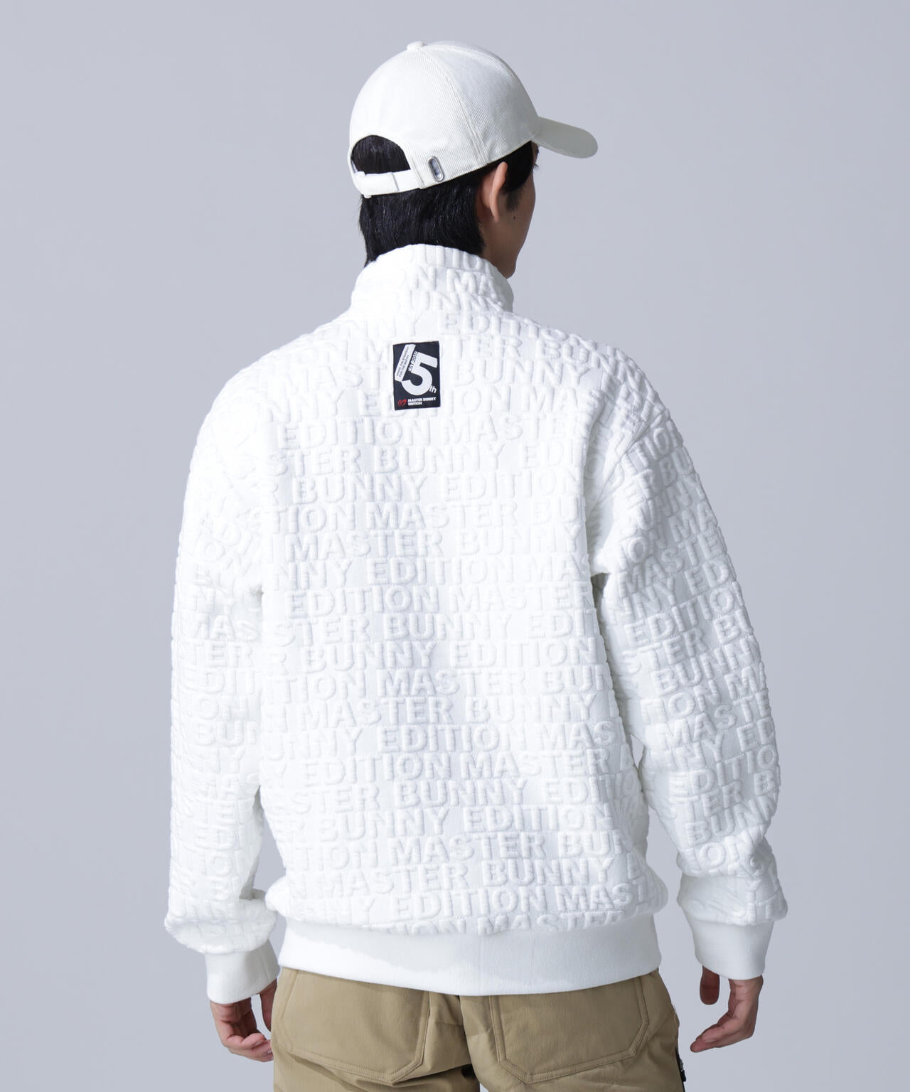 ロゴキルトジャガードハーフジップアップ