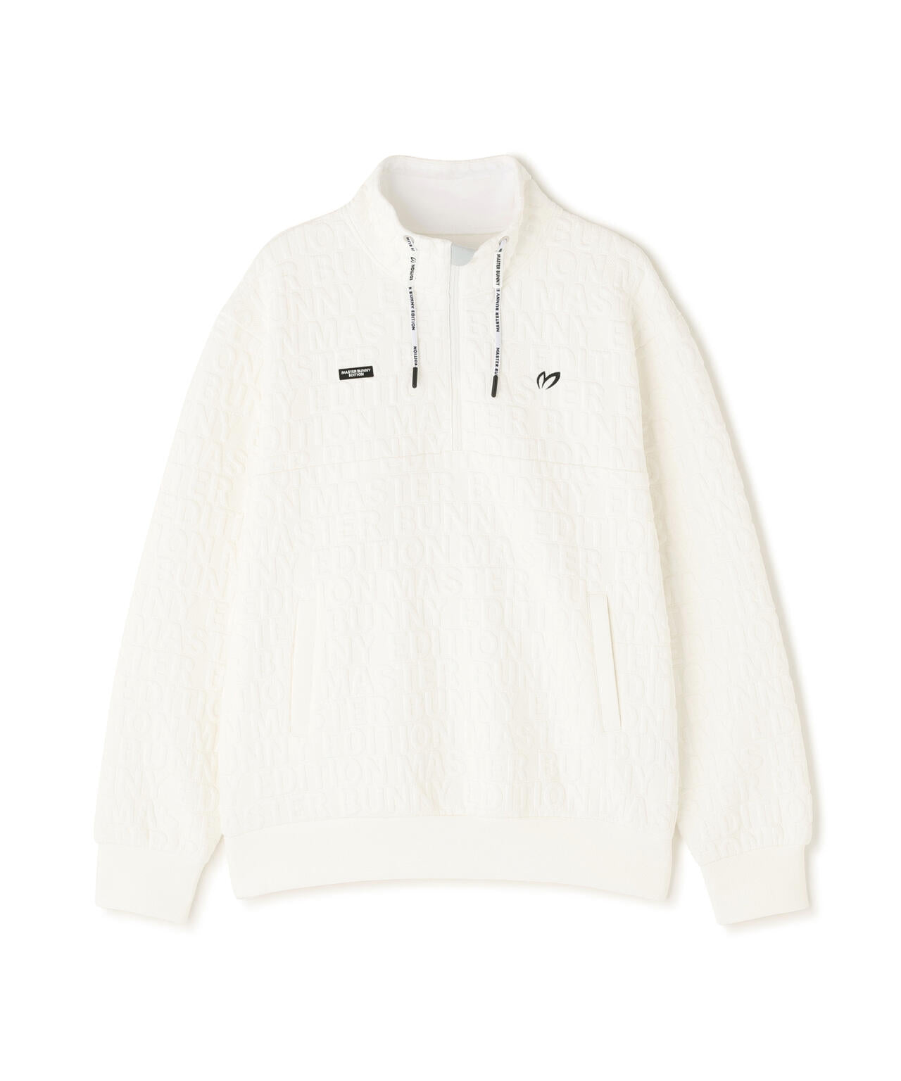 ロゴキルトジャガードハーフジップアップ