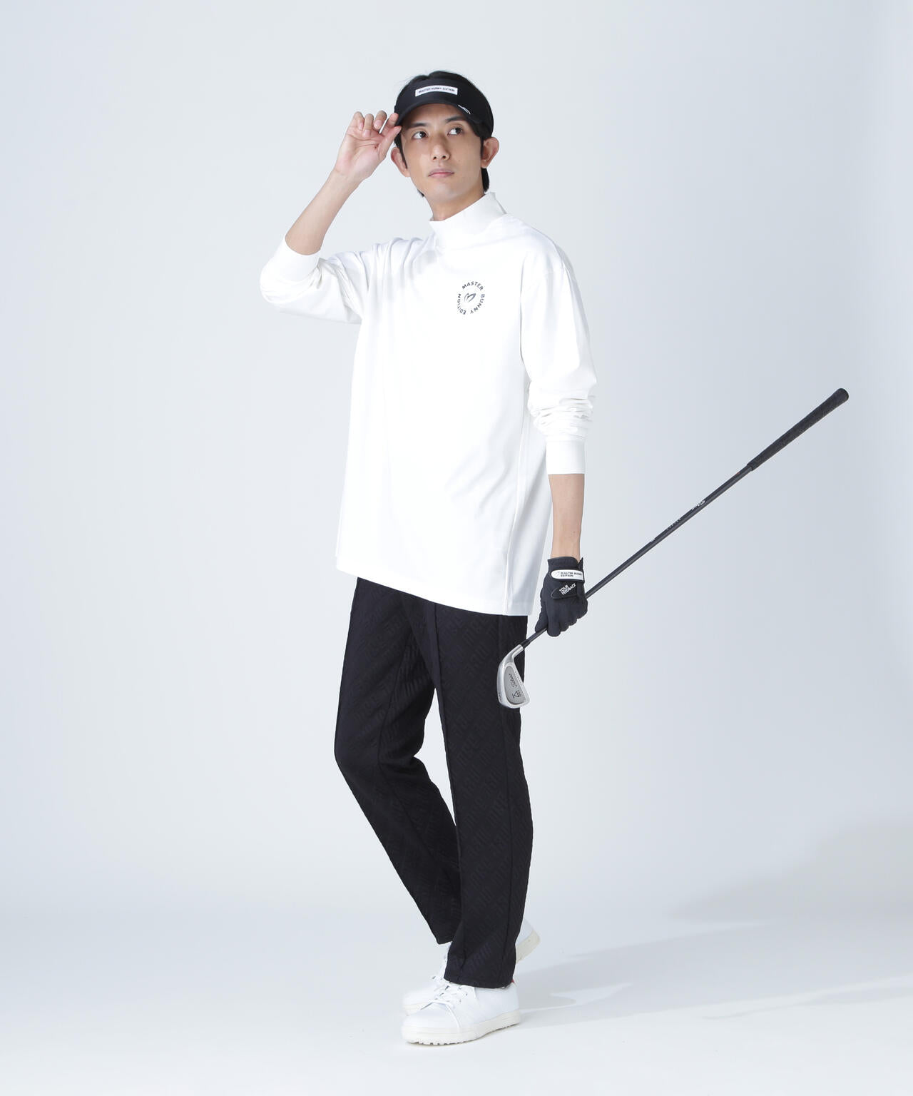 【上田桃子プロコラボカラーあり】Shine Ry/Nyストレッチポンチ長袖ハイネックカットソー