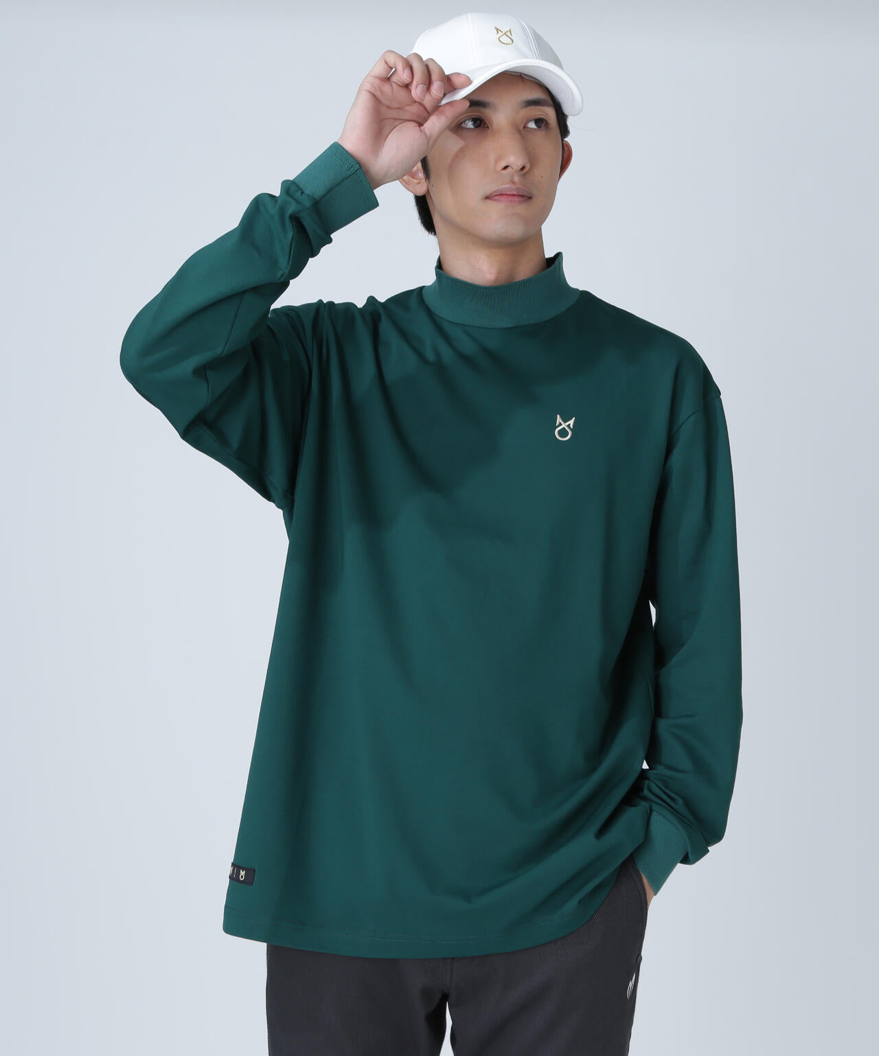 【上田桃子プロコラボカラーあり】Shine Ry/Nyストレッチポンチ長袖ハイネックカットソー