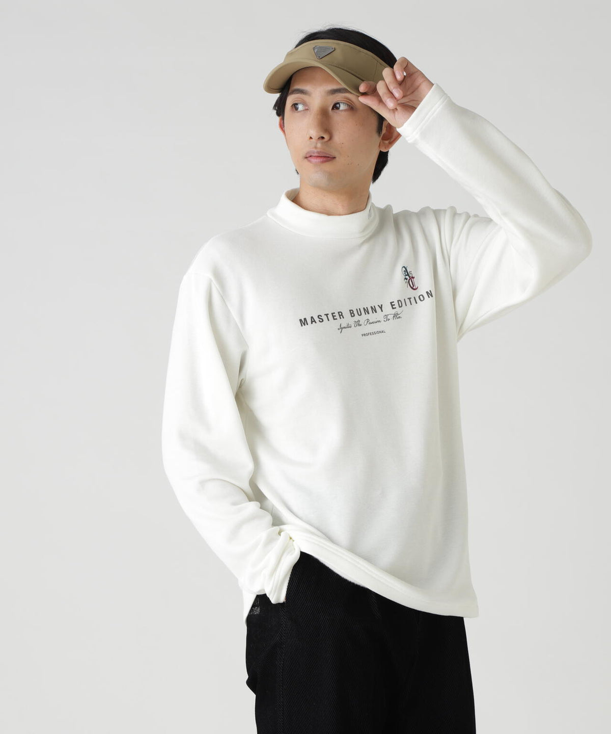 【岩井ツインズコラボカラーあり】スーパーストレッチ裏起毛長袖ハイネックカットソー