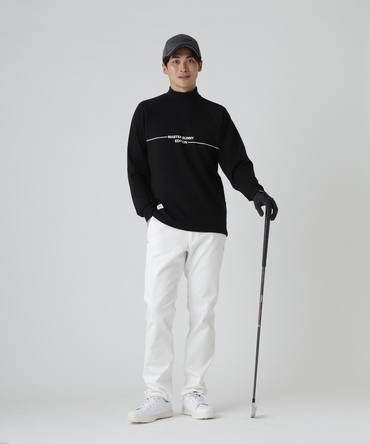 T/Rダンボール長袖ハイネックカットソー