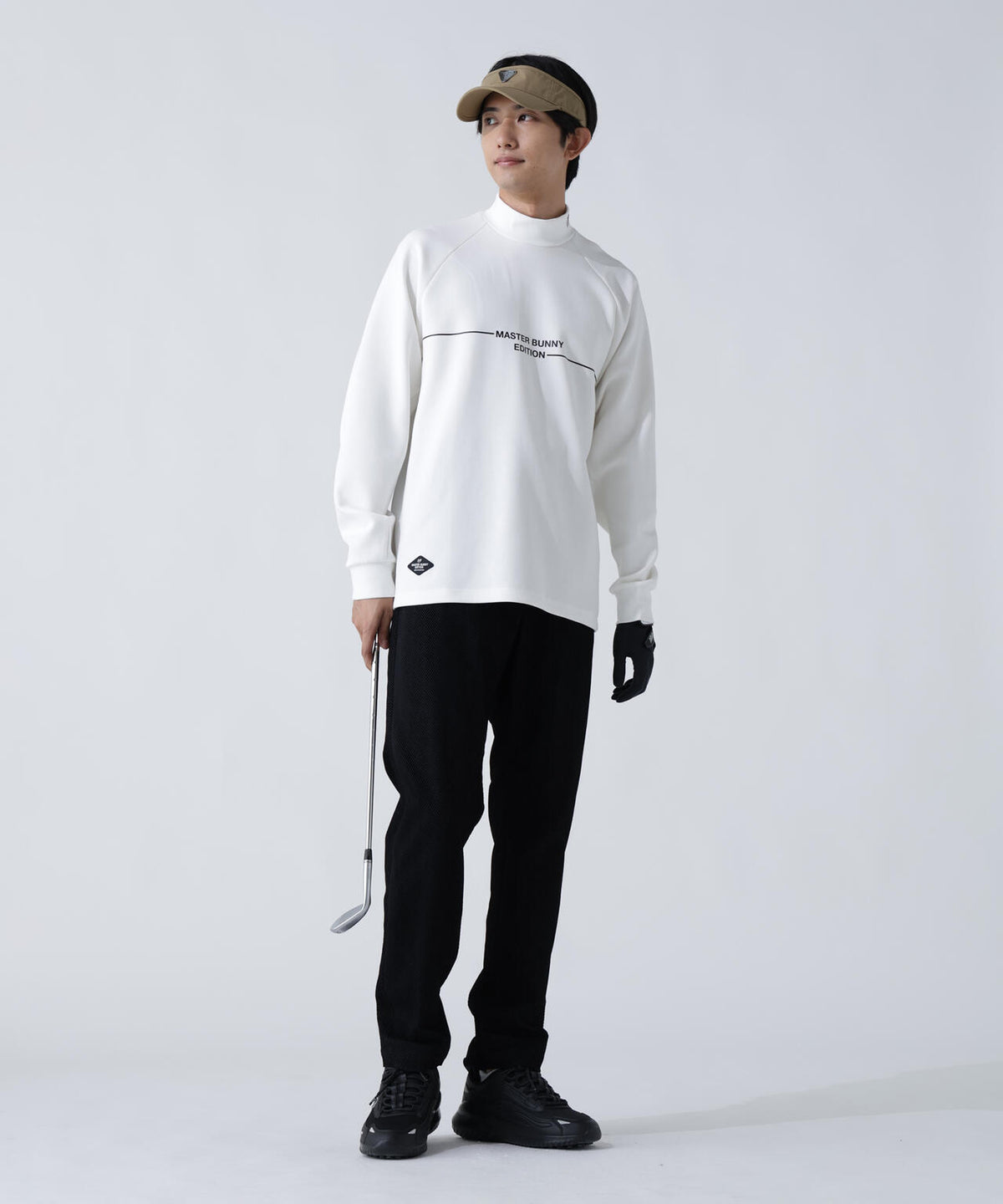 T/Rダンボール長袖ハイネックカットソー