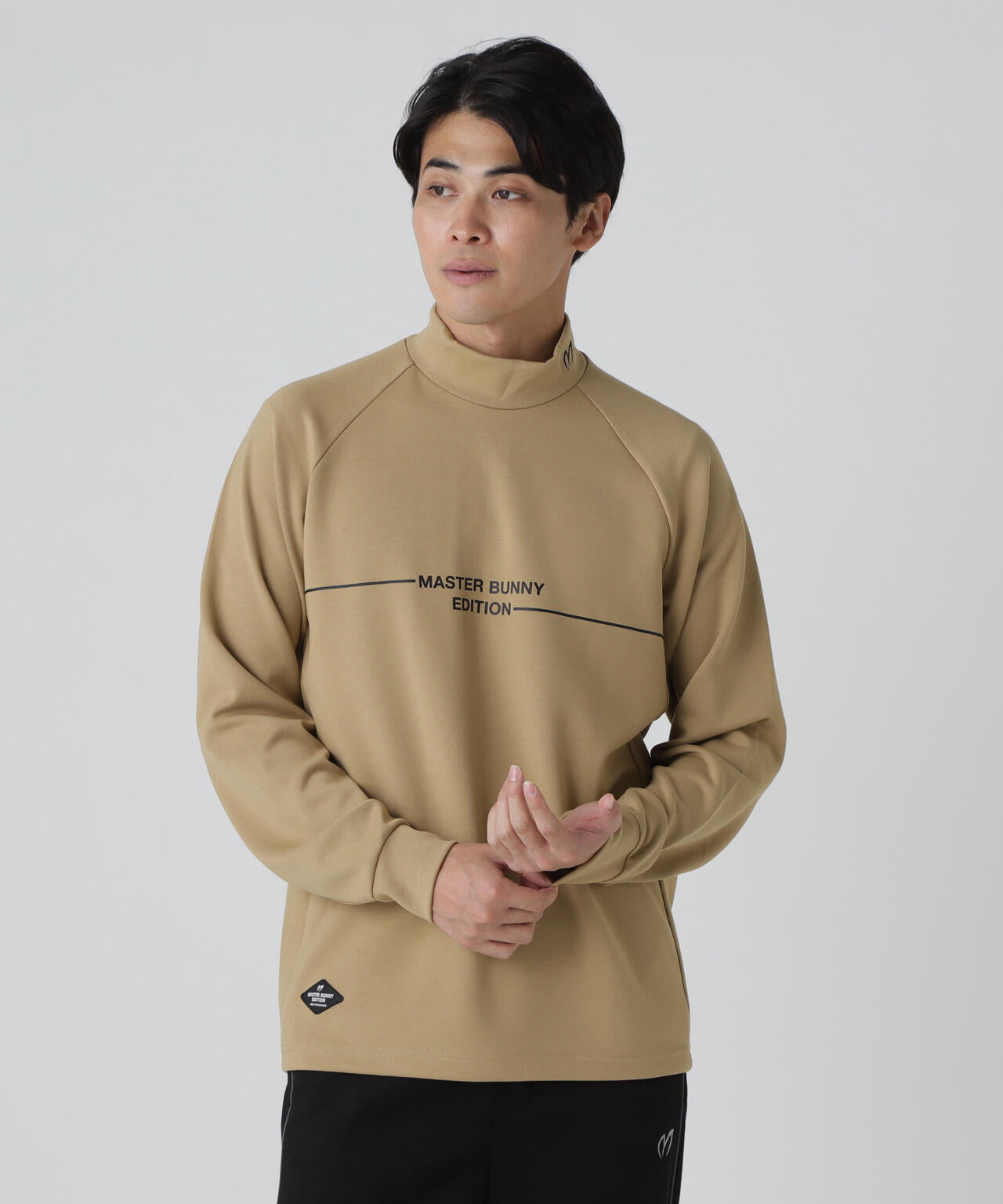 T/Rダンボール長袖ハイネックカットソー