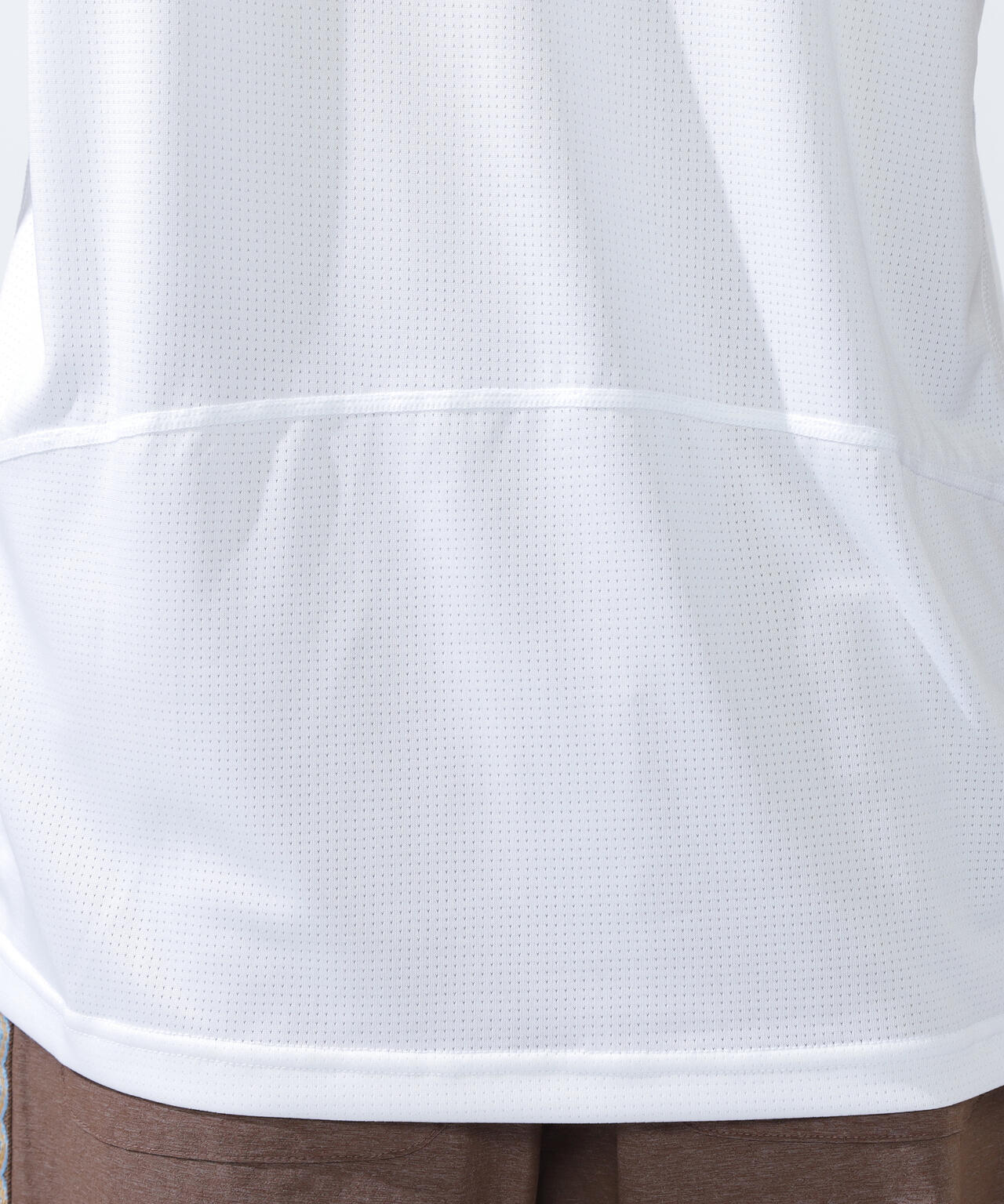 ベアメッシュ半袖モックネックカットソー