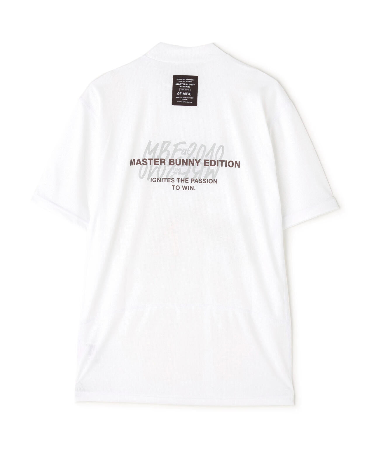 ベアメッシュ半袖モックネックカットソー