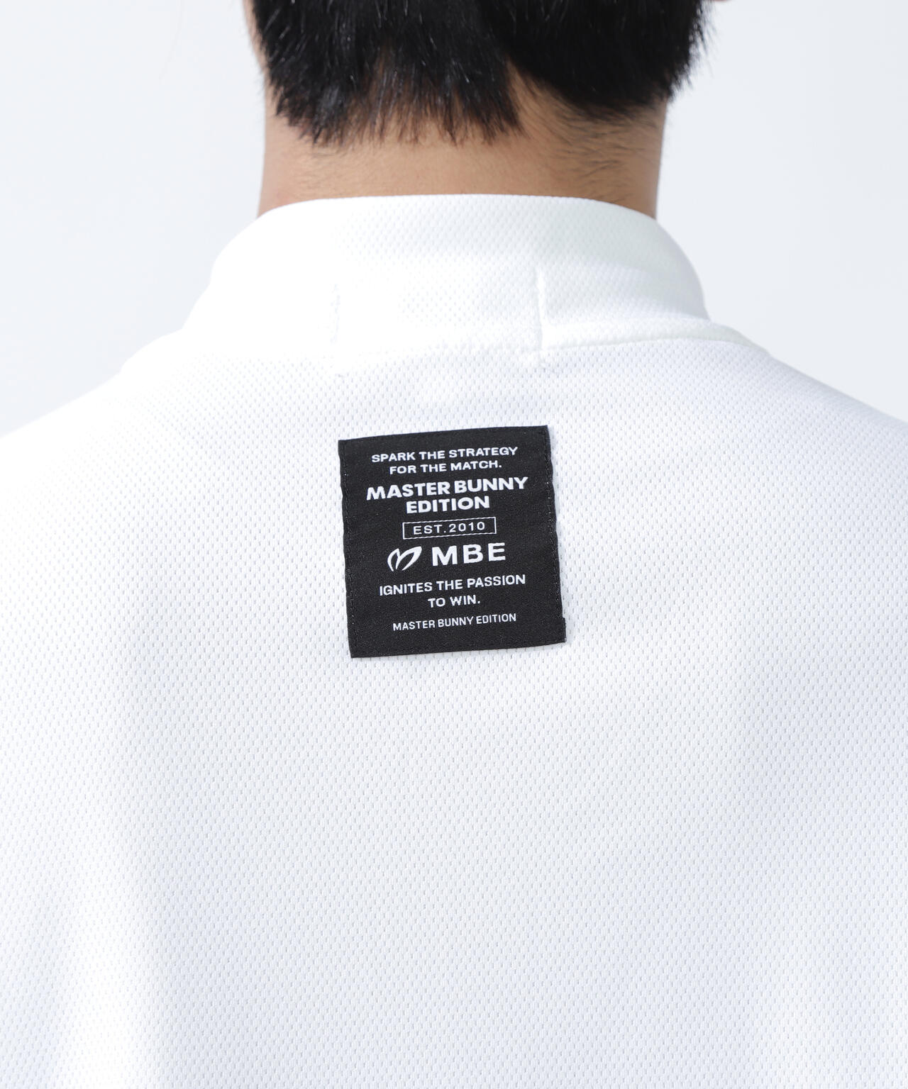 フルダルメッシュ半袖ハーフジップアップカットソー