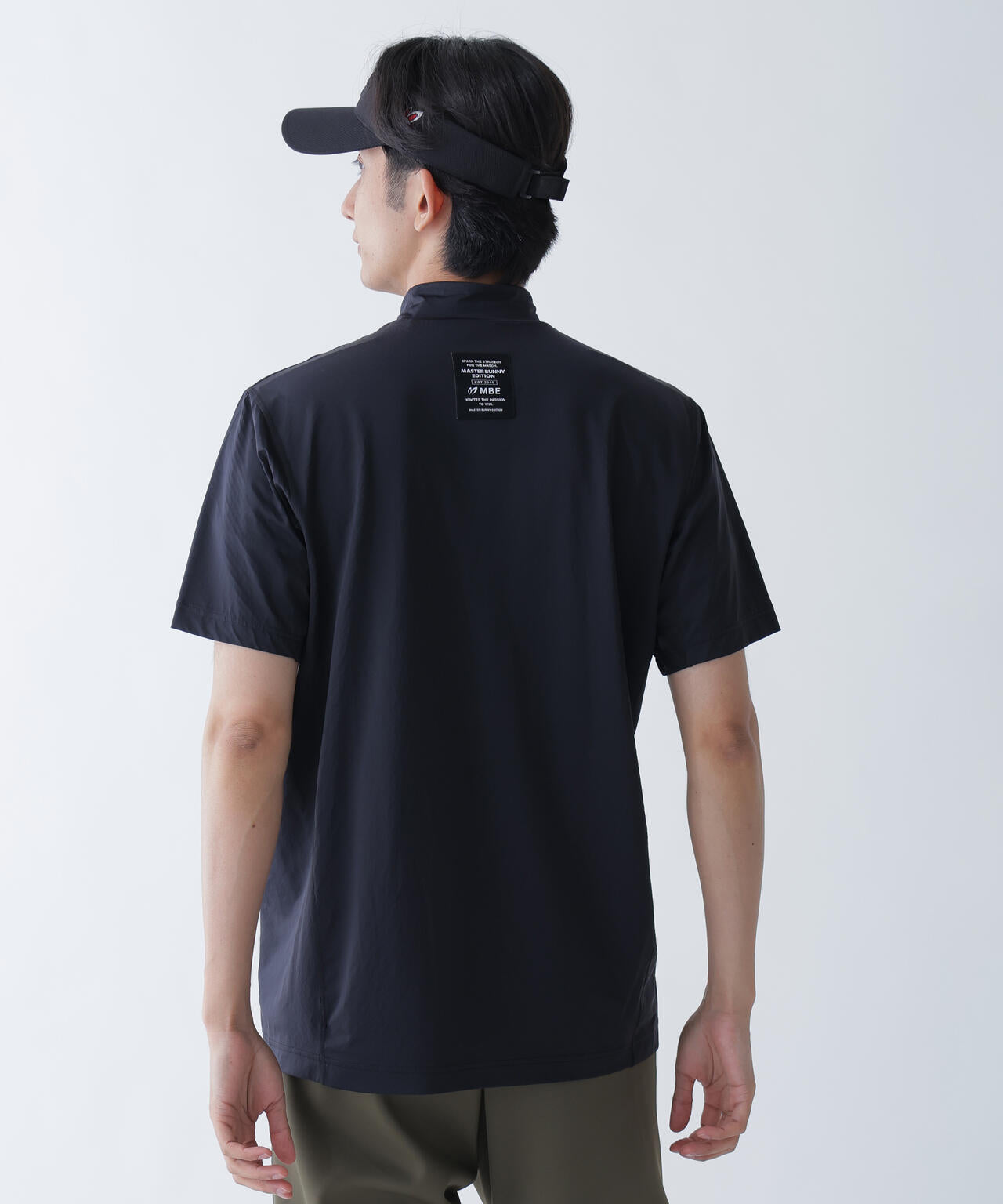 クロスミントサークルジャガード半袖ハイネックカットソー