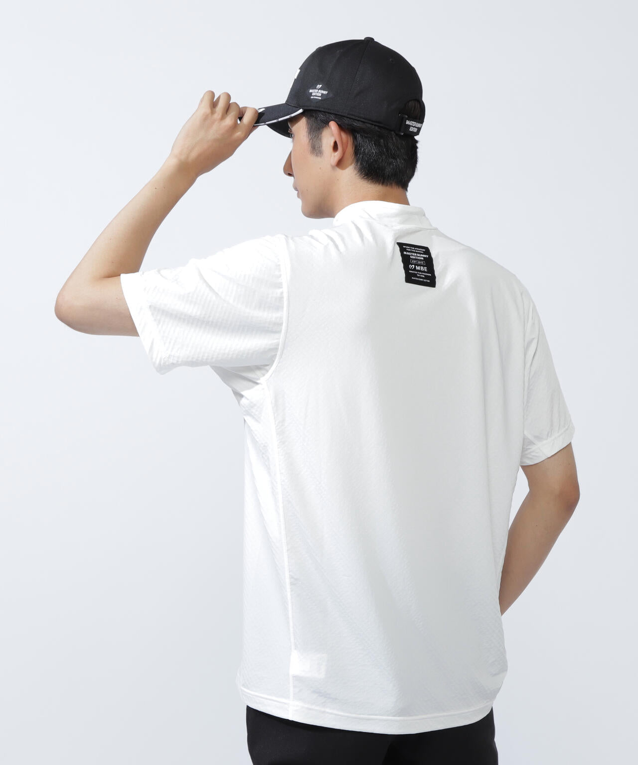 クロスミントサークルジャガード半袖ハイネックカットソー