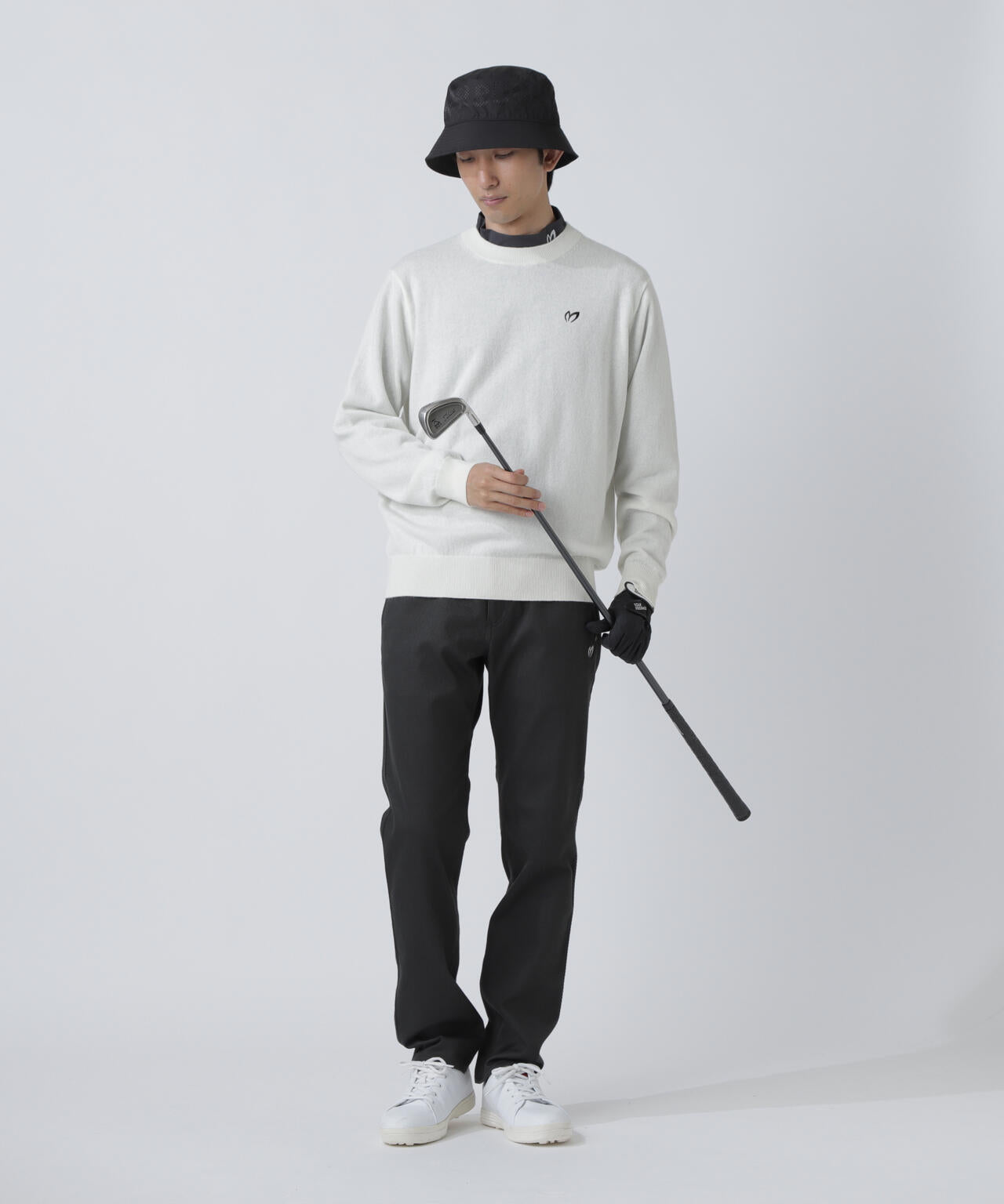 【上田桃子プロコラボカラーあり】カシミヤクルーネックニットプルオーバー