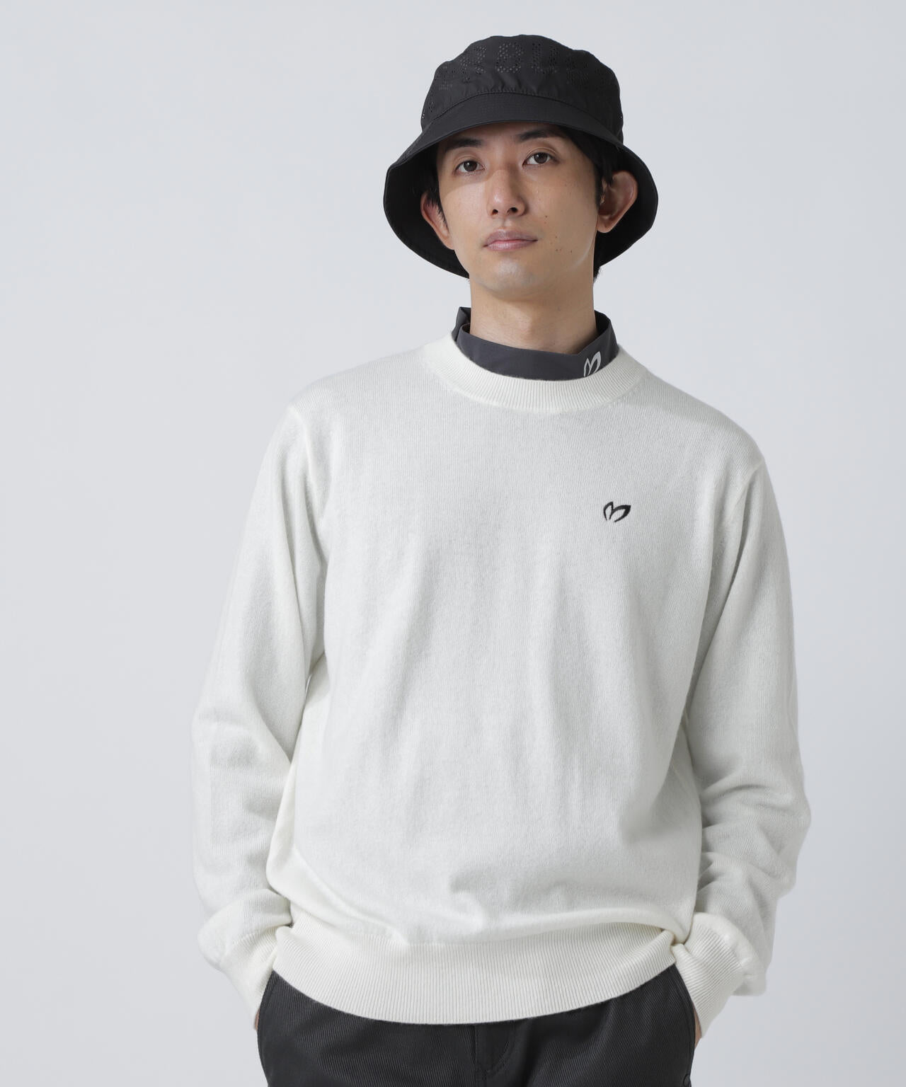 【上田桃子プロコラボカラーあり】カシミヤクルーネックニットプルオーバー