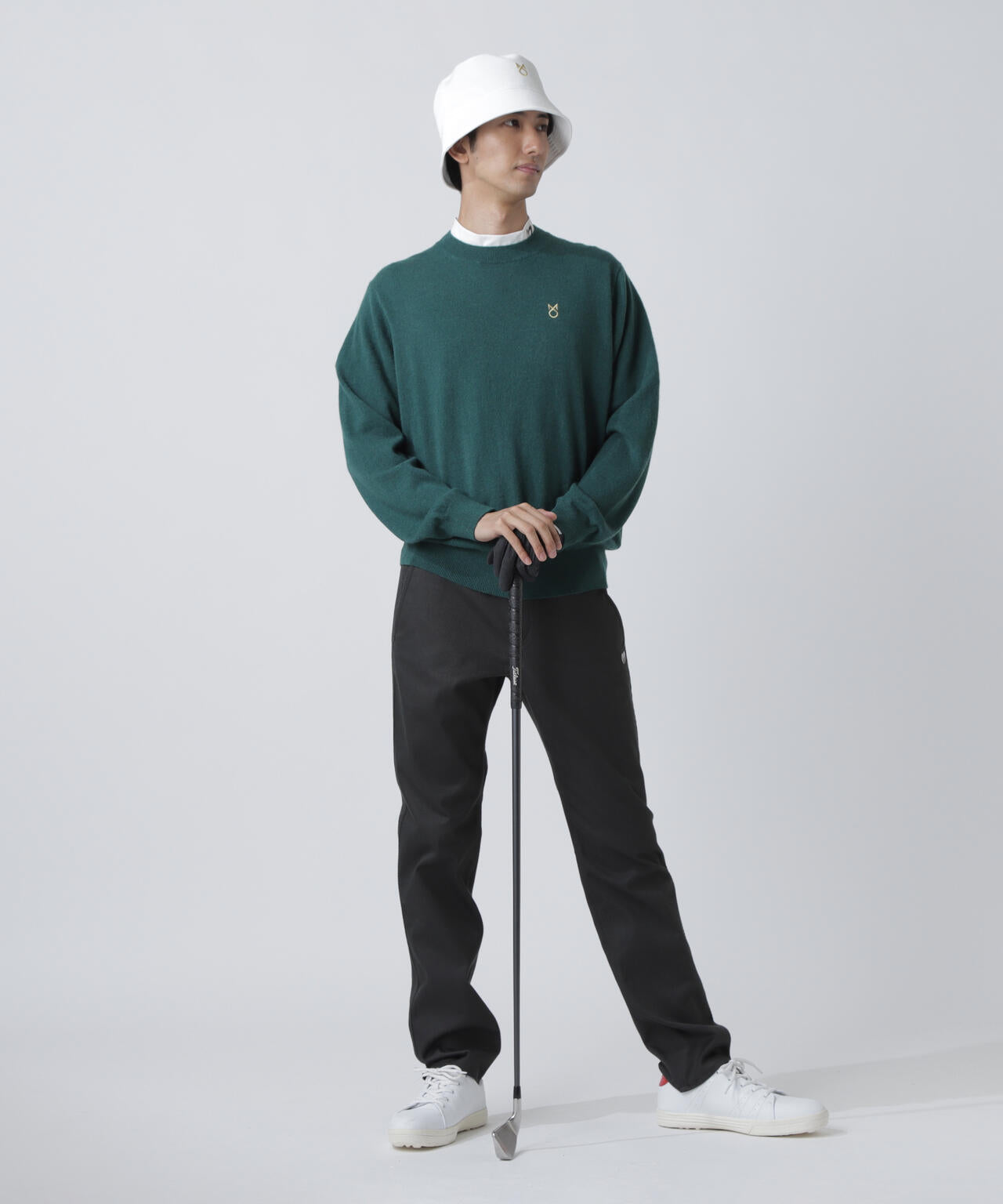 【上田桃子プロコラボカラーあり】カシミヤクルーネックニットプルオーバー