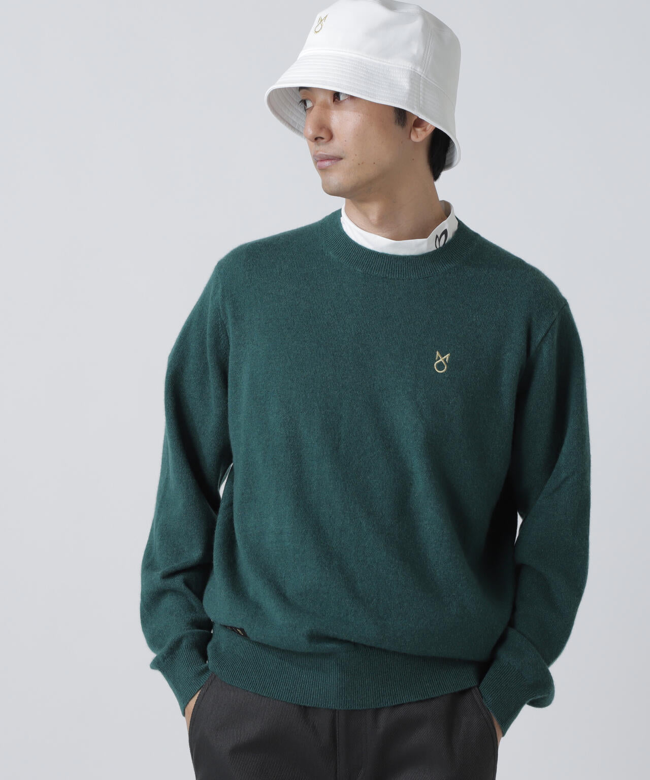 【上田桃子プロコラボカラーあり】カシミヤクルーネックニットプルオーバー