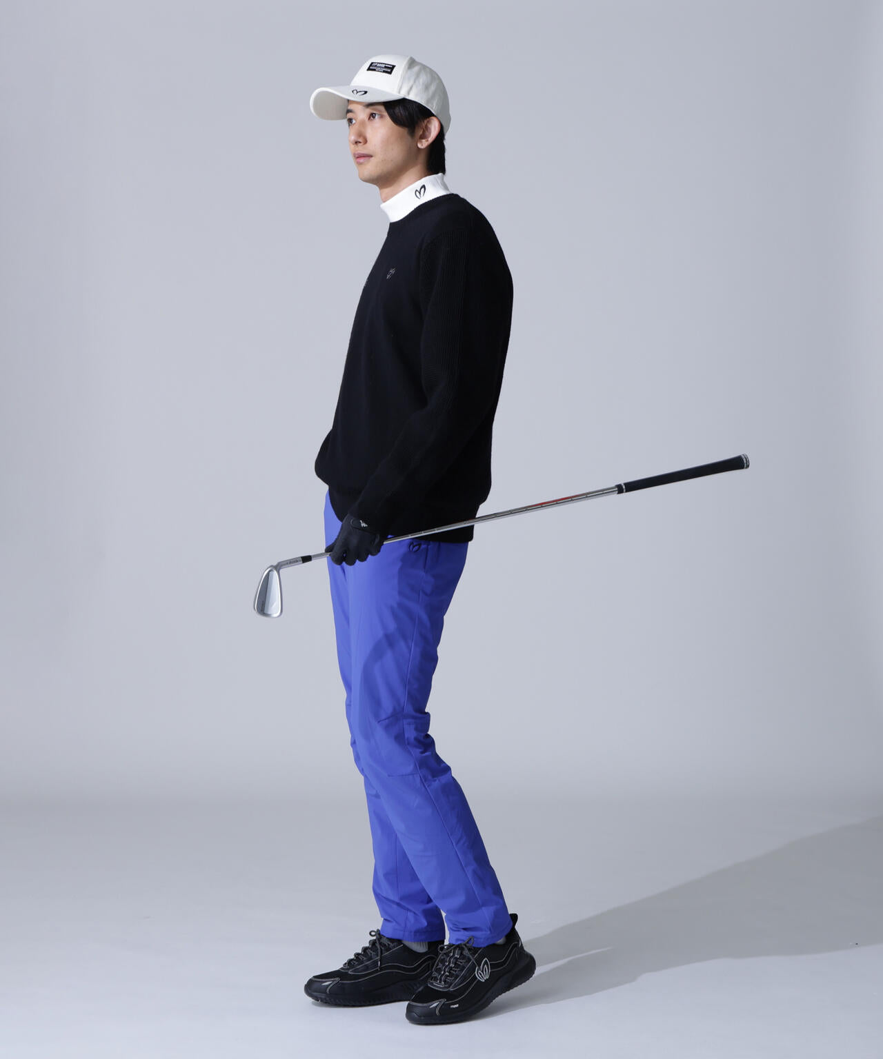 裏付きクルーネックニットプルオーバー