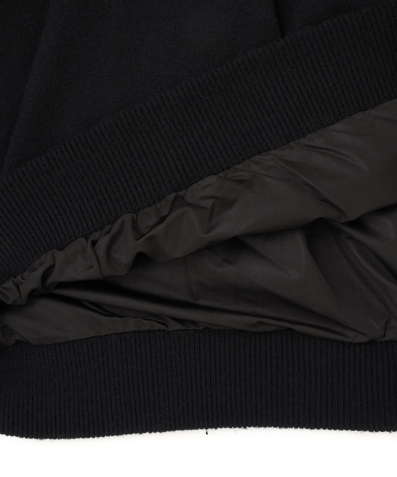 裏付きクルーネックニットプルオーバー