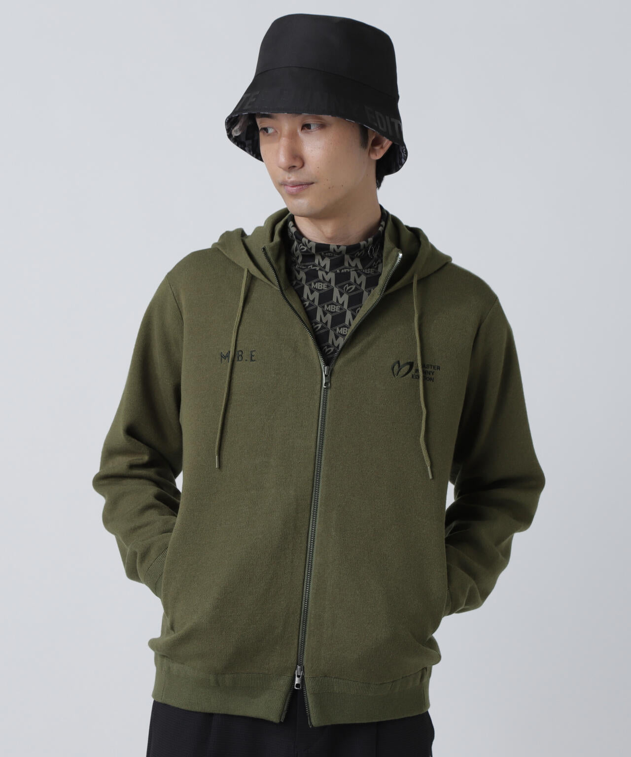 Regentフルジップニットフーディ