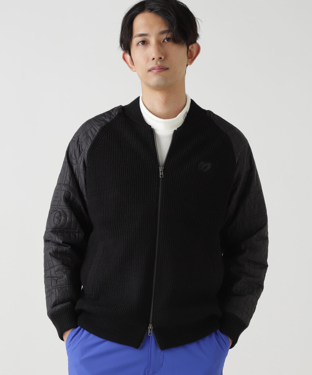 ニットジップブルゾン