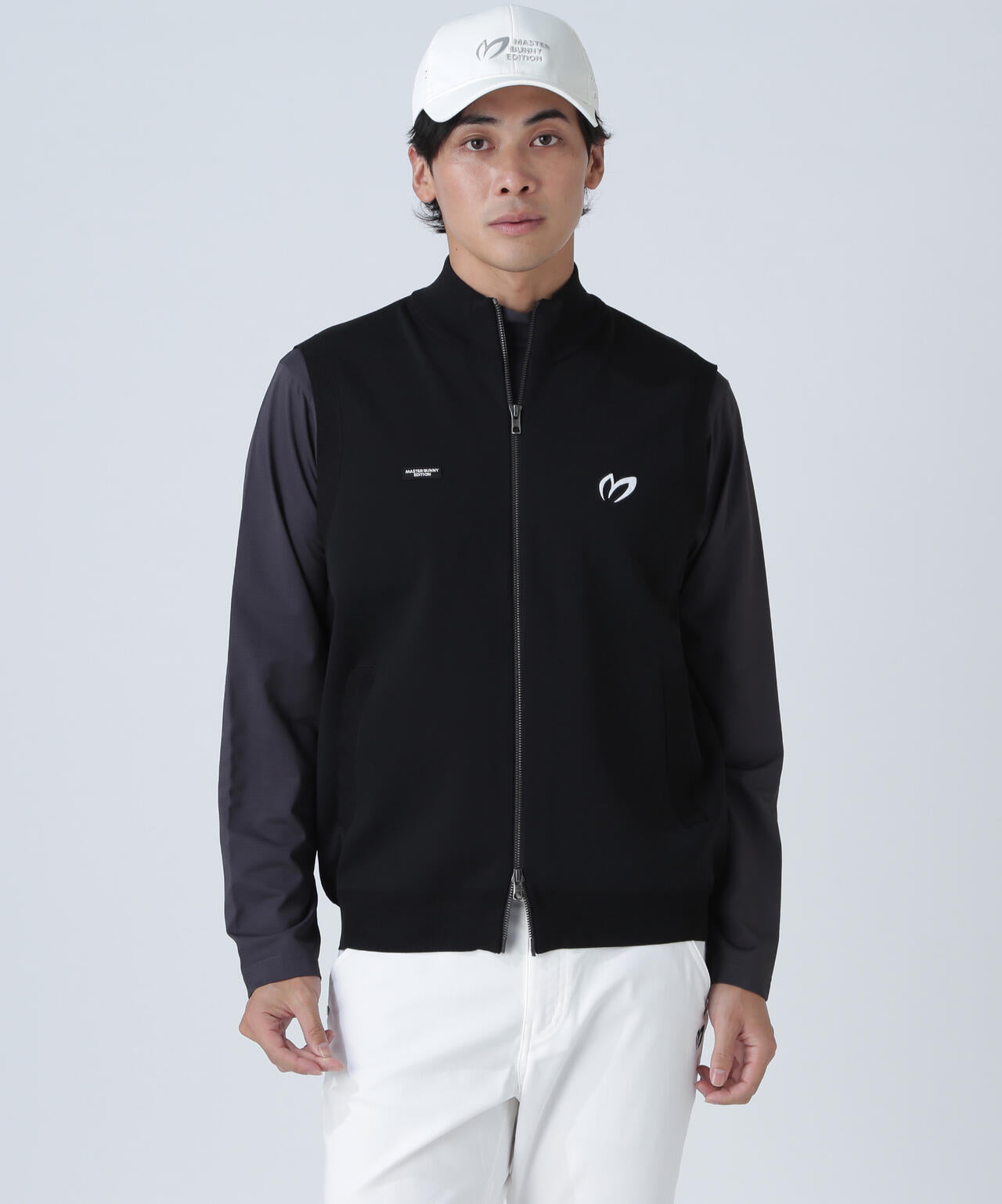 フルジップアップニットベスト