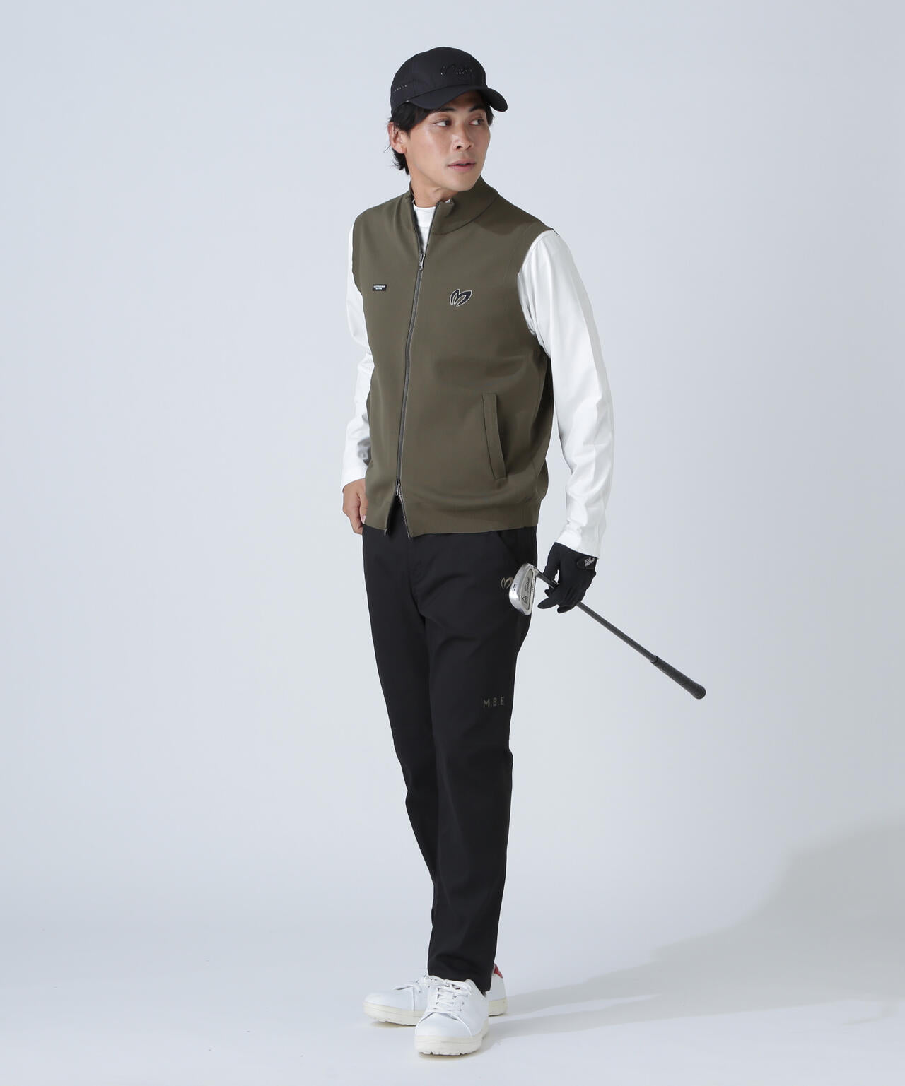 フルジップアップニットベスト