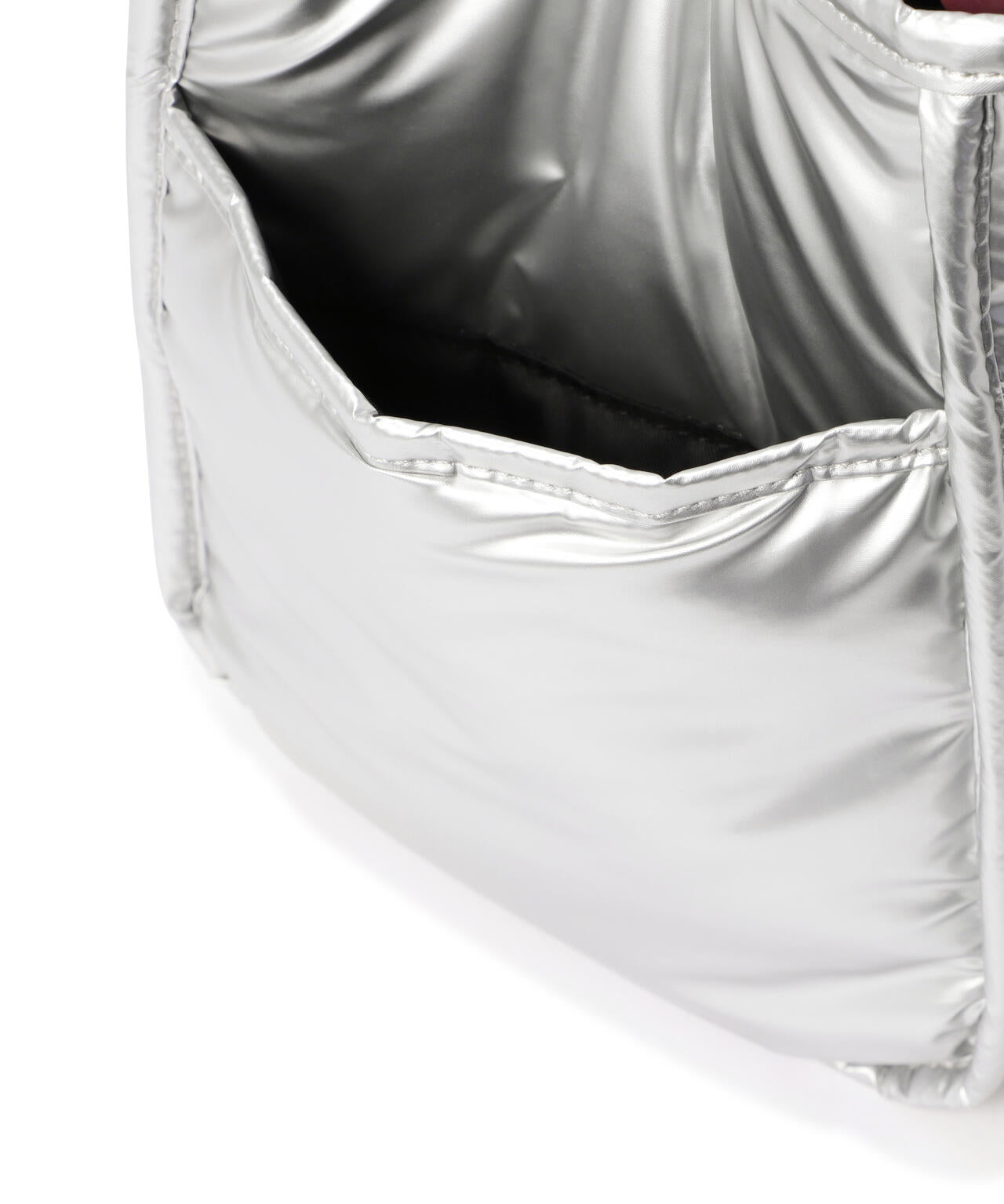 ファーポンチャーム付き合繊カートバッグ (UNISEX)