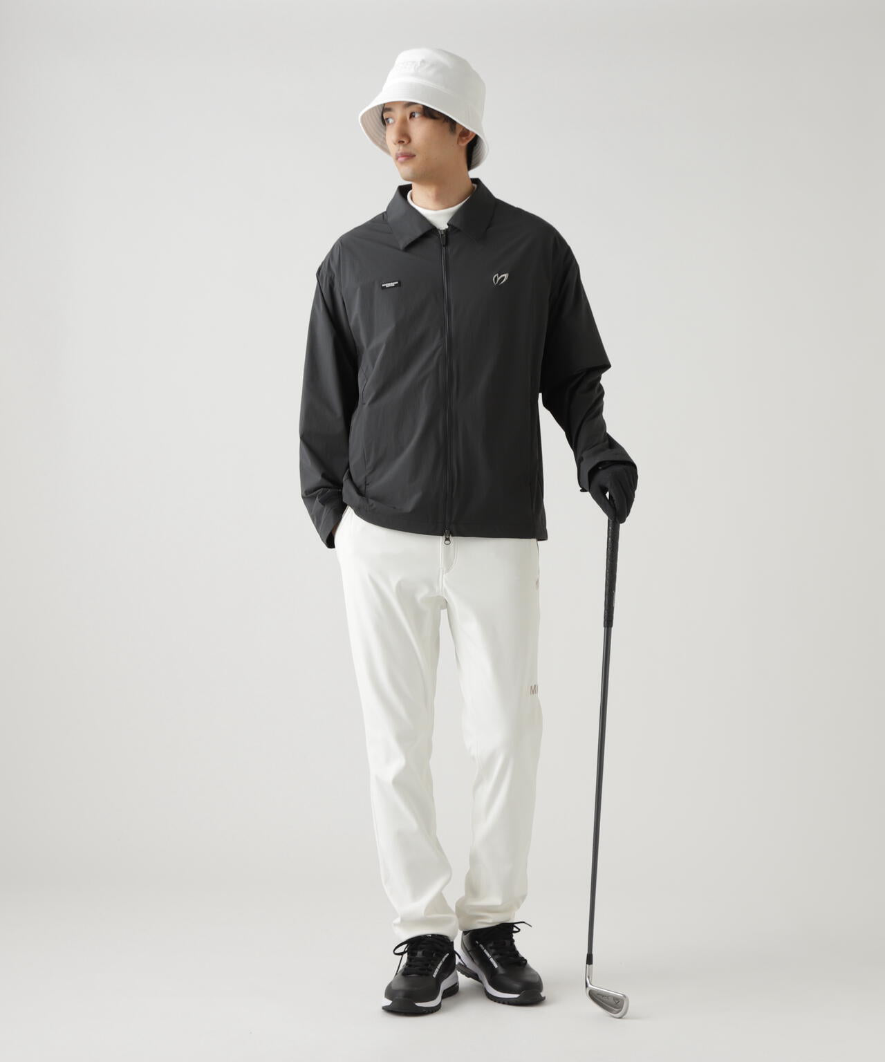 カジナイロンストレッチジップジャケット