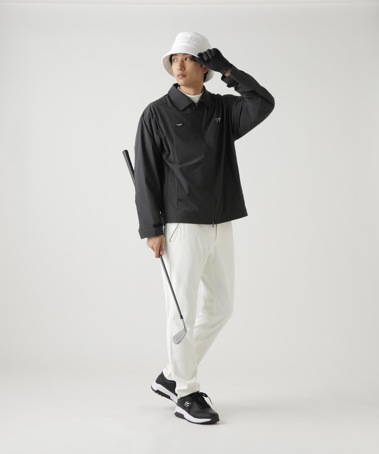 カジナイロンストレッチジップジャケット