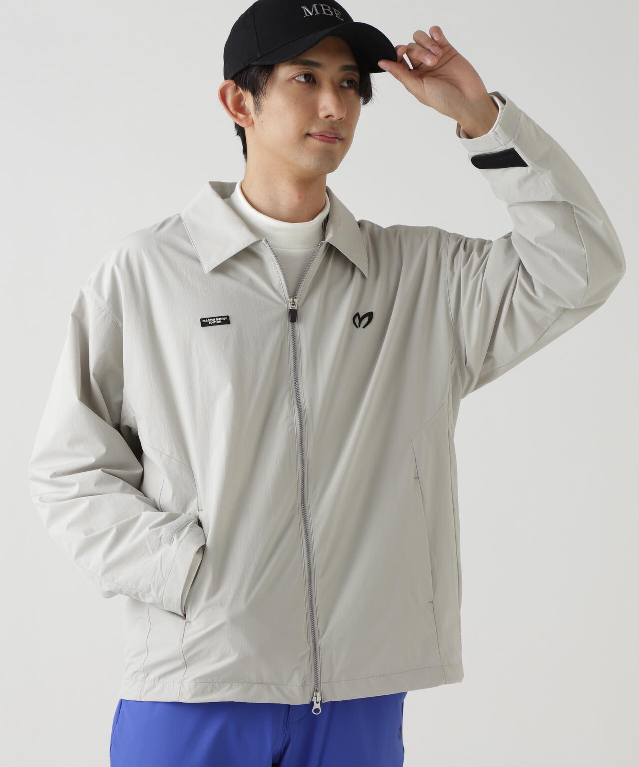 カジナイロンストレッチジップジャケット