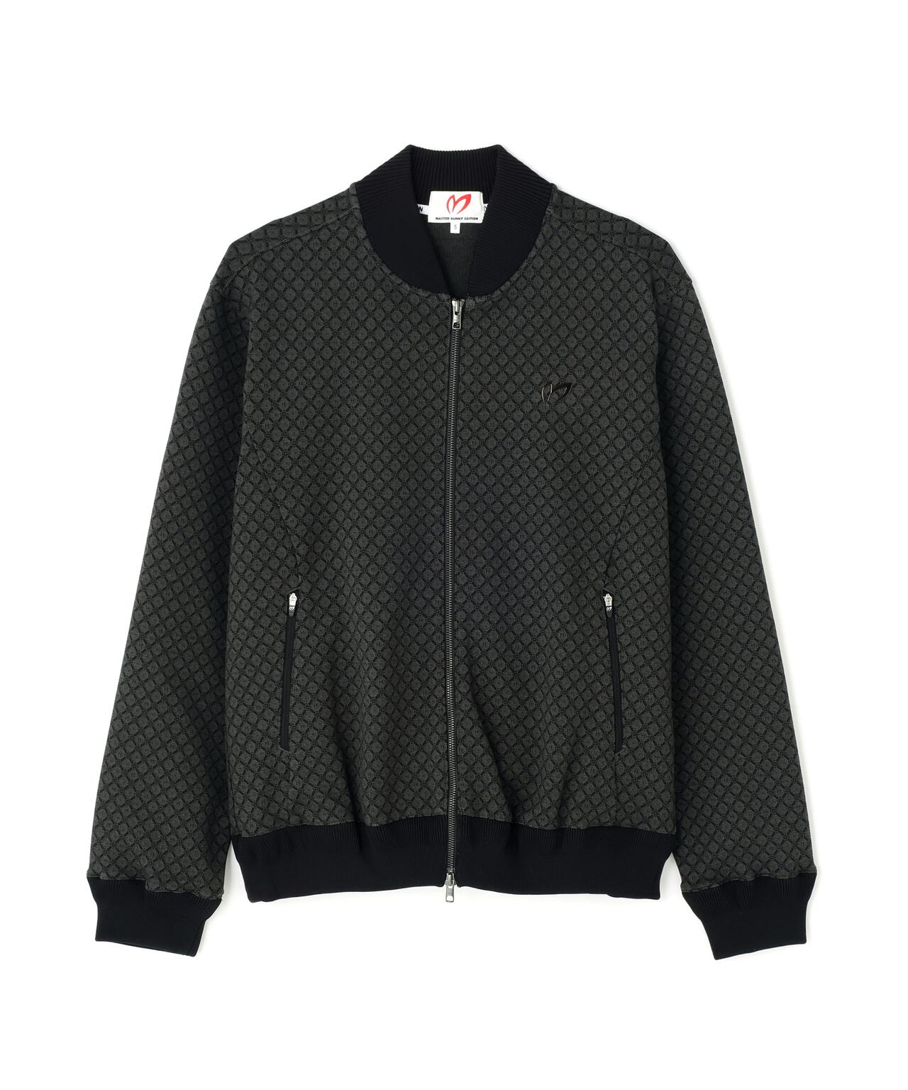 小紋ジャガードジップアップカットブルゾン