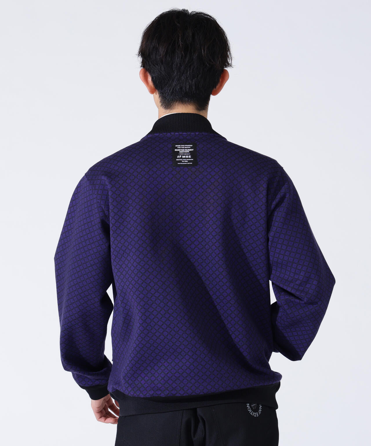 小紋ジャガードジップアップカットブルゾン