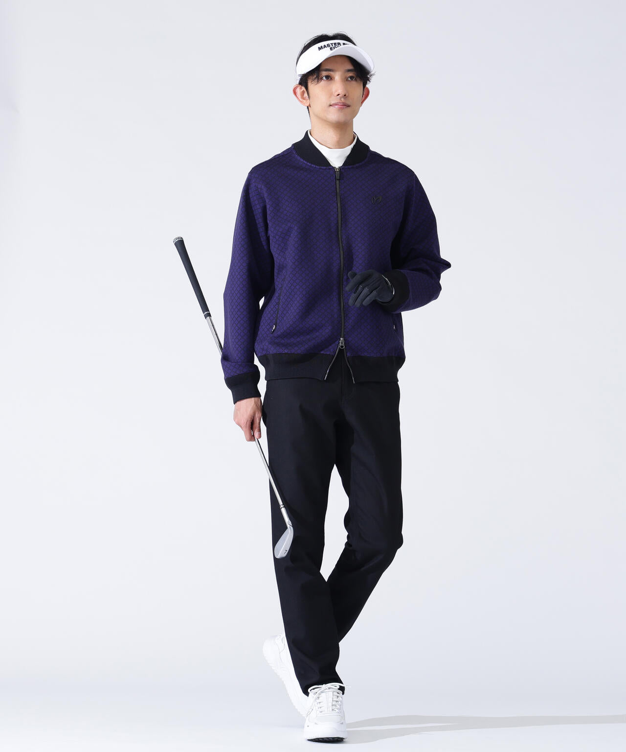 小紋ジャガードジップアップカットブルゾン