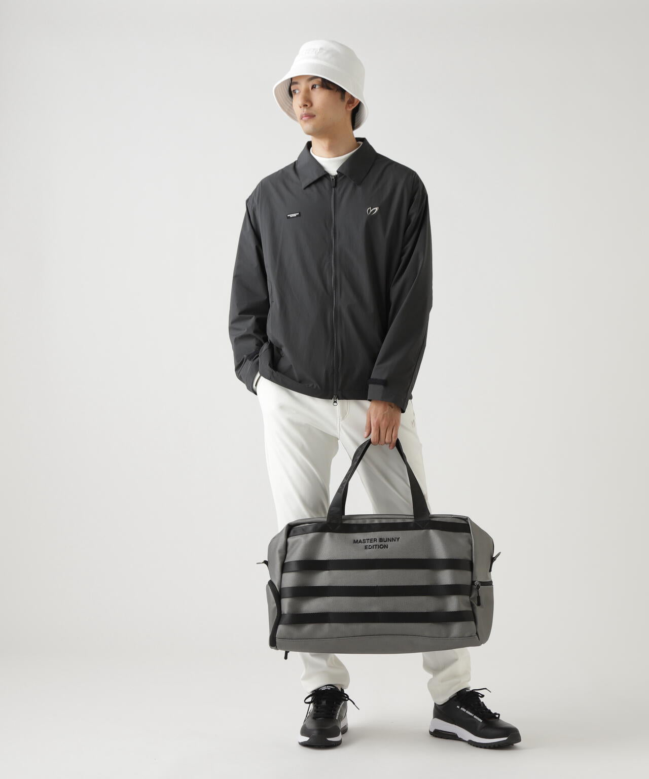 テープ使いボストンバッグ (UNISEX)