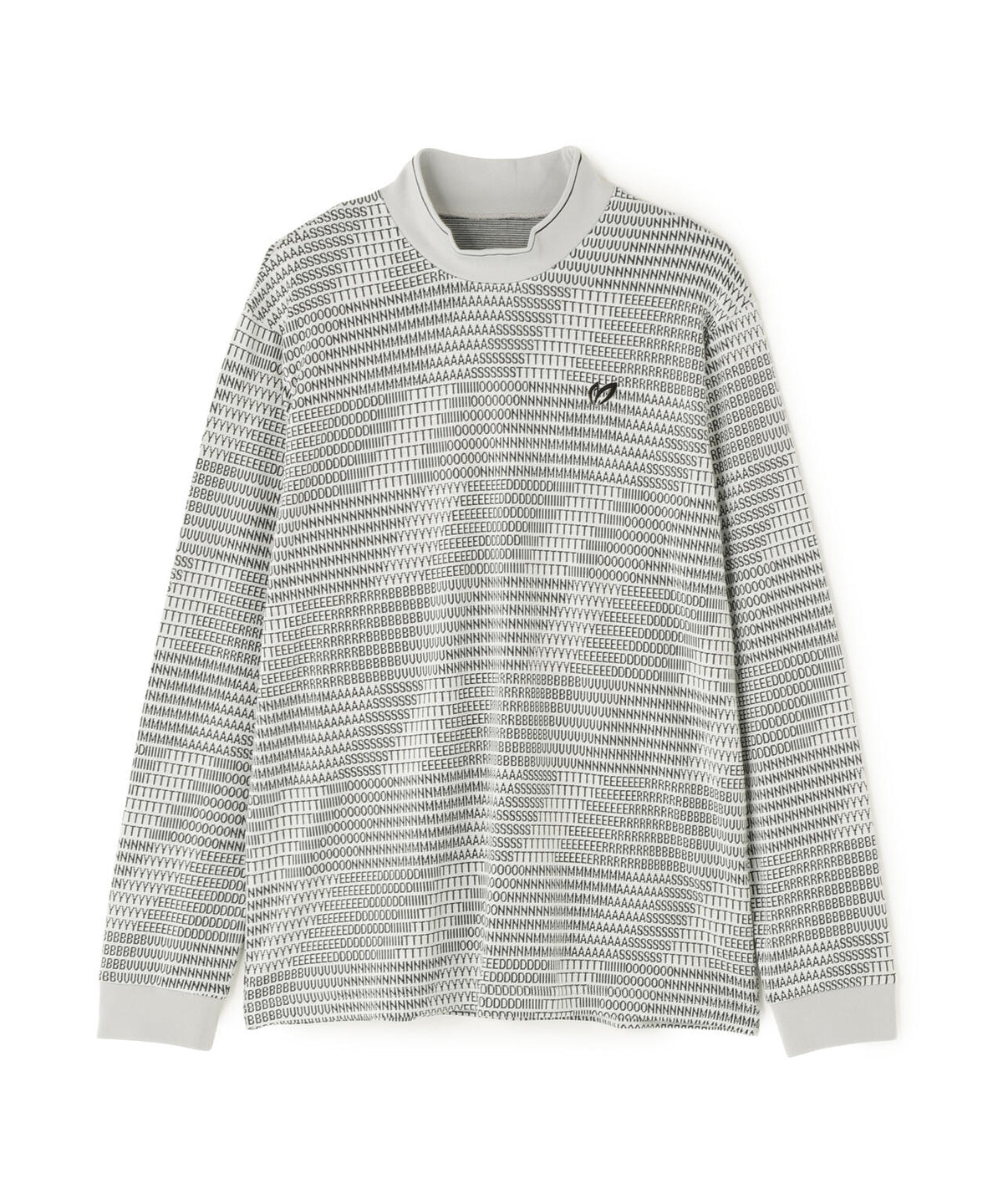 ロゴジャガード長袖ハイネックカットソー (MENS)